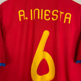 2010/11 SPAIN A.INIESTA #6 *BNWT* HOME SHIRT (XL) ADIDAS