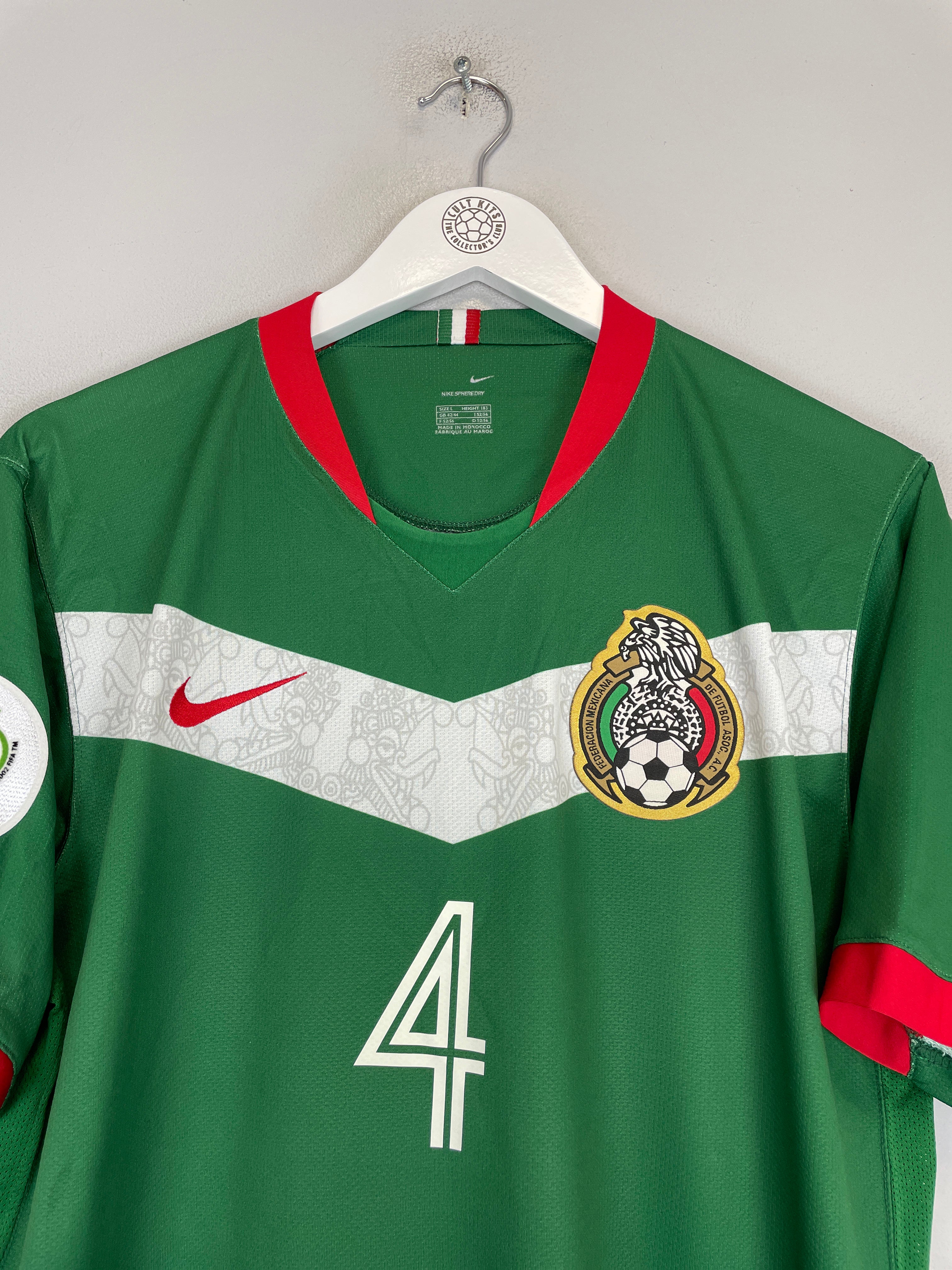 Buy 2006/07 MEXICO R.MARQUEZ 4 HOME SHIRT (L) NIKE ~ Free worldwide shipping ~ Authentic Vintage Football Shirts from Cult Kits
