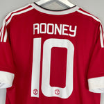 Shop 2015/16 MANCHESTER UNITED ROONEY #10 HOME SHIRT (XL) ADIDAS, classic football shirts, vintage football shirts & retro soccer jerseys at Cult Kits
