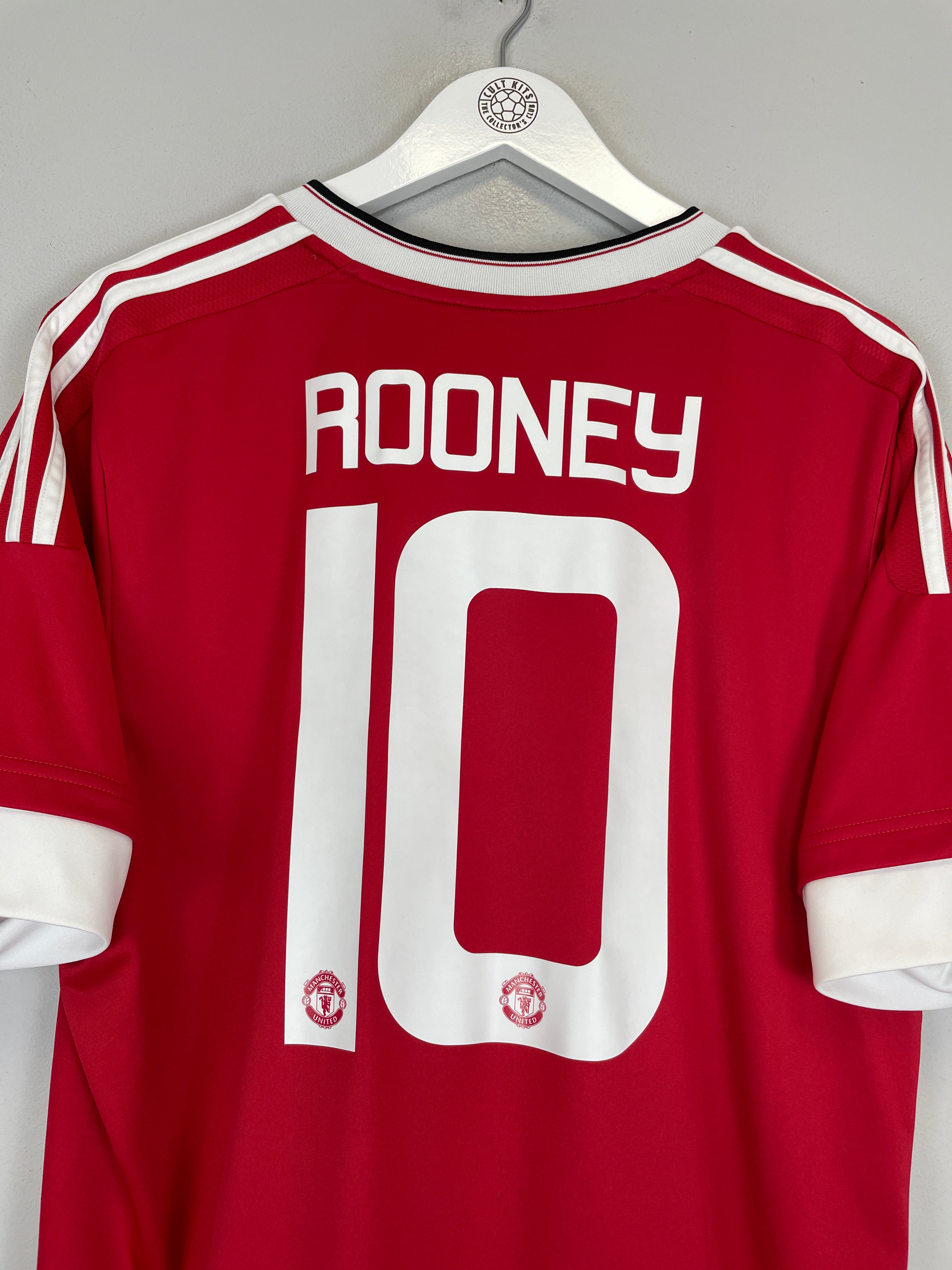Shop 2015/16 MANCHESTER UNITED ROONEY #10 HOME SHIRT (XL) ADIDAS, classic football shirts, vintage football shirts & retro soccer jerseys at Cult Kits