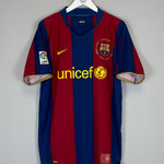Shop 2007/08 BARCELONA RONALDINHO #10 HOME SHIRT (L) NIKE, classic football shirts, vintage football shirts & retro soccer jerseys at Cult Kits