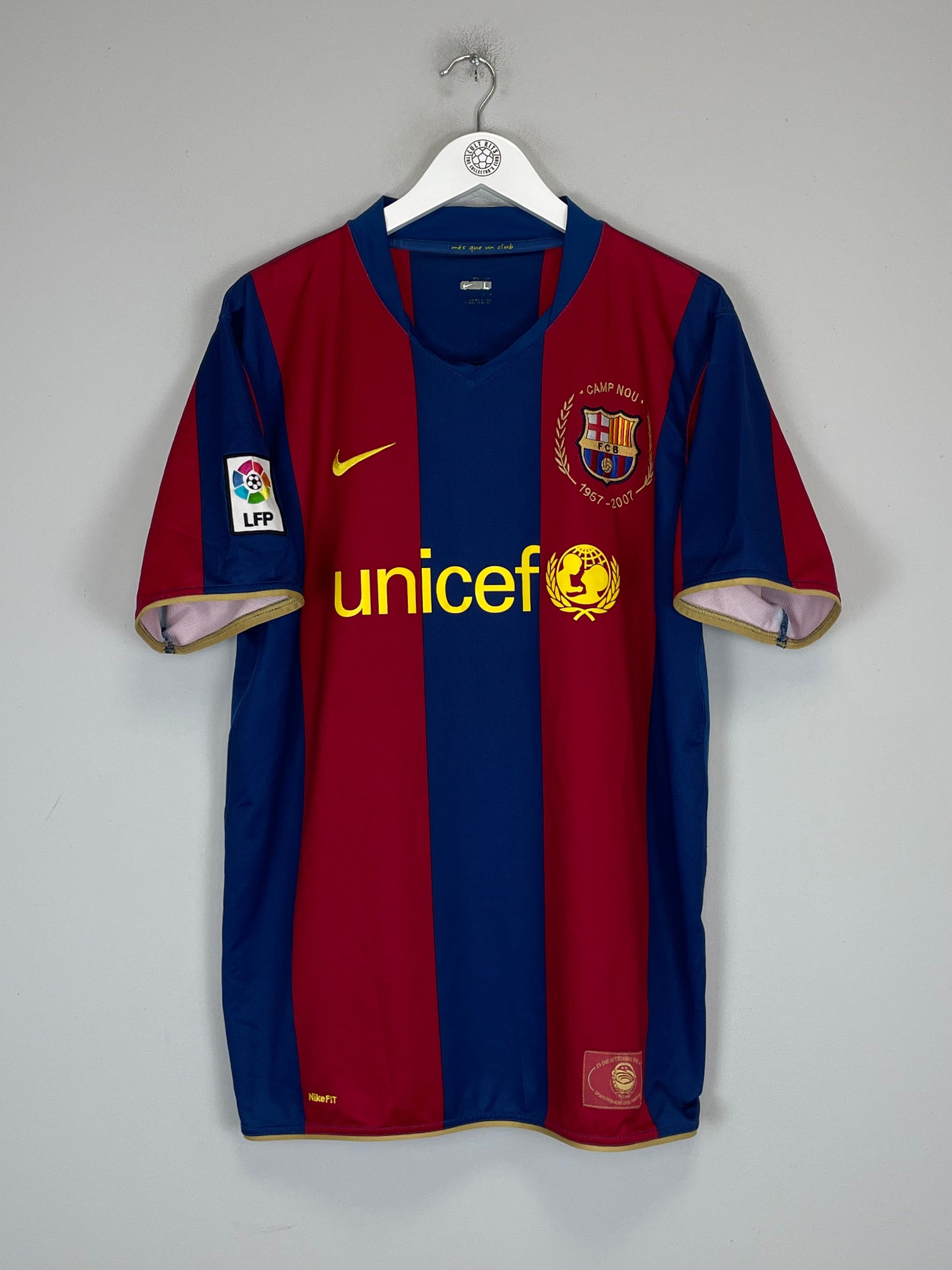Shop 2007/08 BARCELONA RONALDINHO #10 HOME SHIRT (L) NIKE, classic football shirts, vintage football shirts & retro soccer jerseys at Cult Kits
