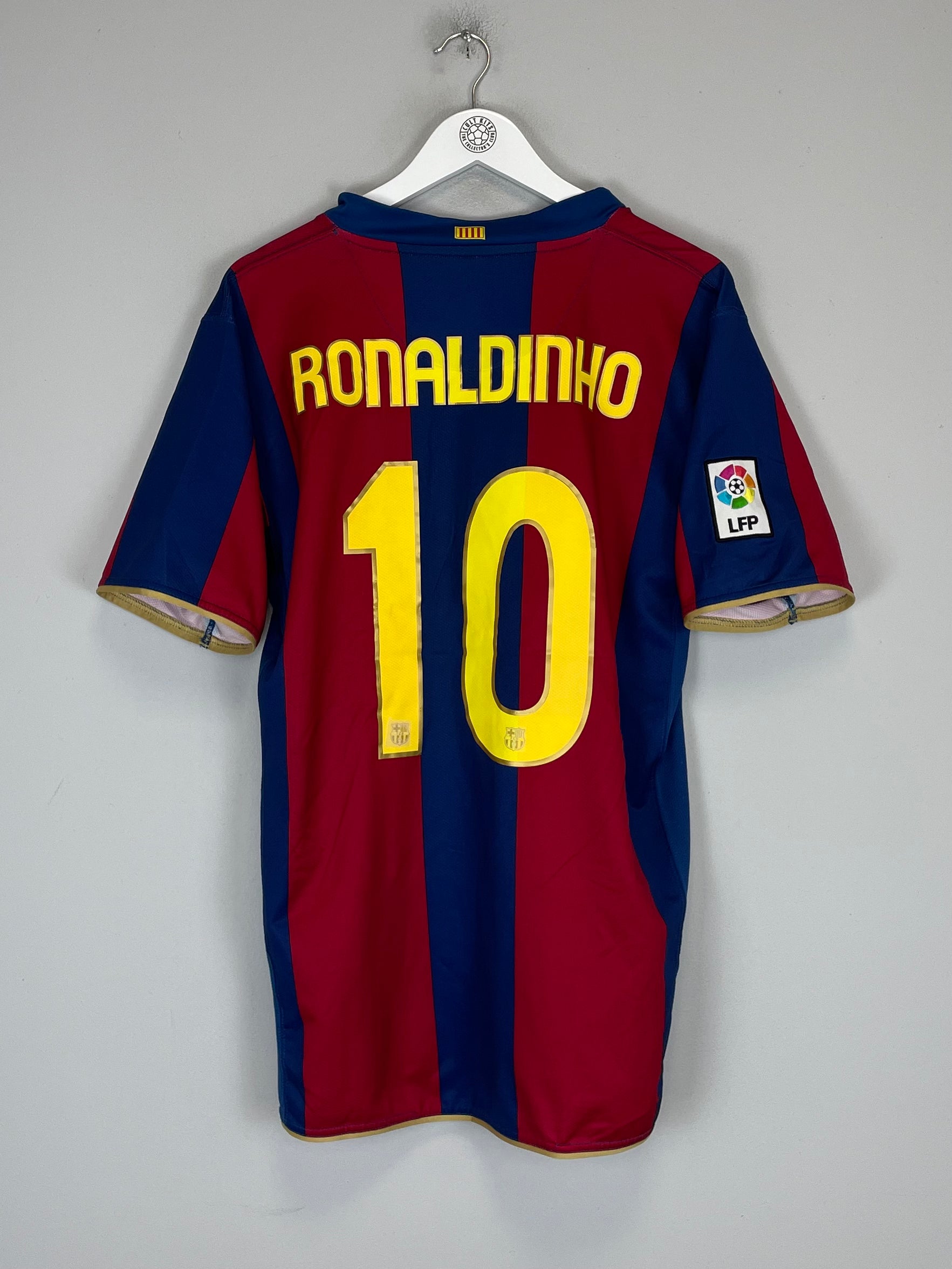Shop 2007/08 BARCELONA RONALDINHO #10 HOME SHIRT (L) NIKE, classic football shirts, vintage football shirts & retro soccer jerseys at Cult Kits