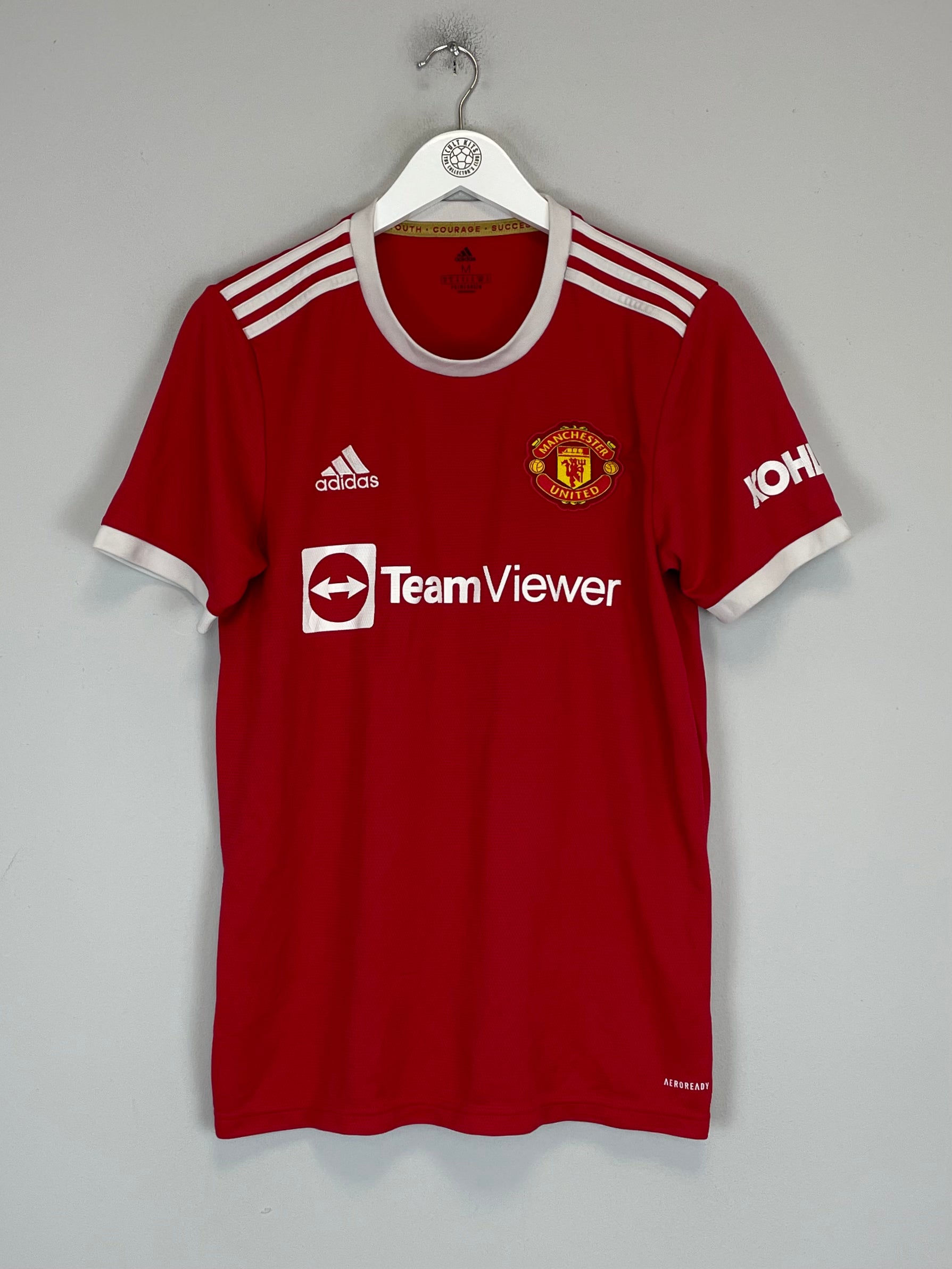 Shop 2021/22 MANCHESTER UNITED HOME SHIRT (M) ADIDAS, classic football shirts, vintage football shirts & retro soccer jerseys at Cult Kits