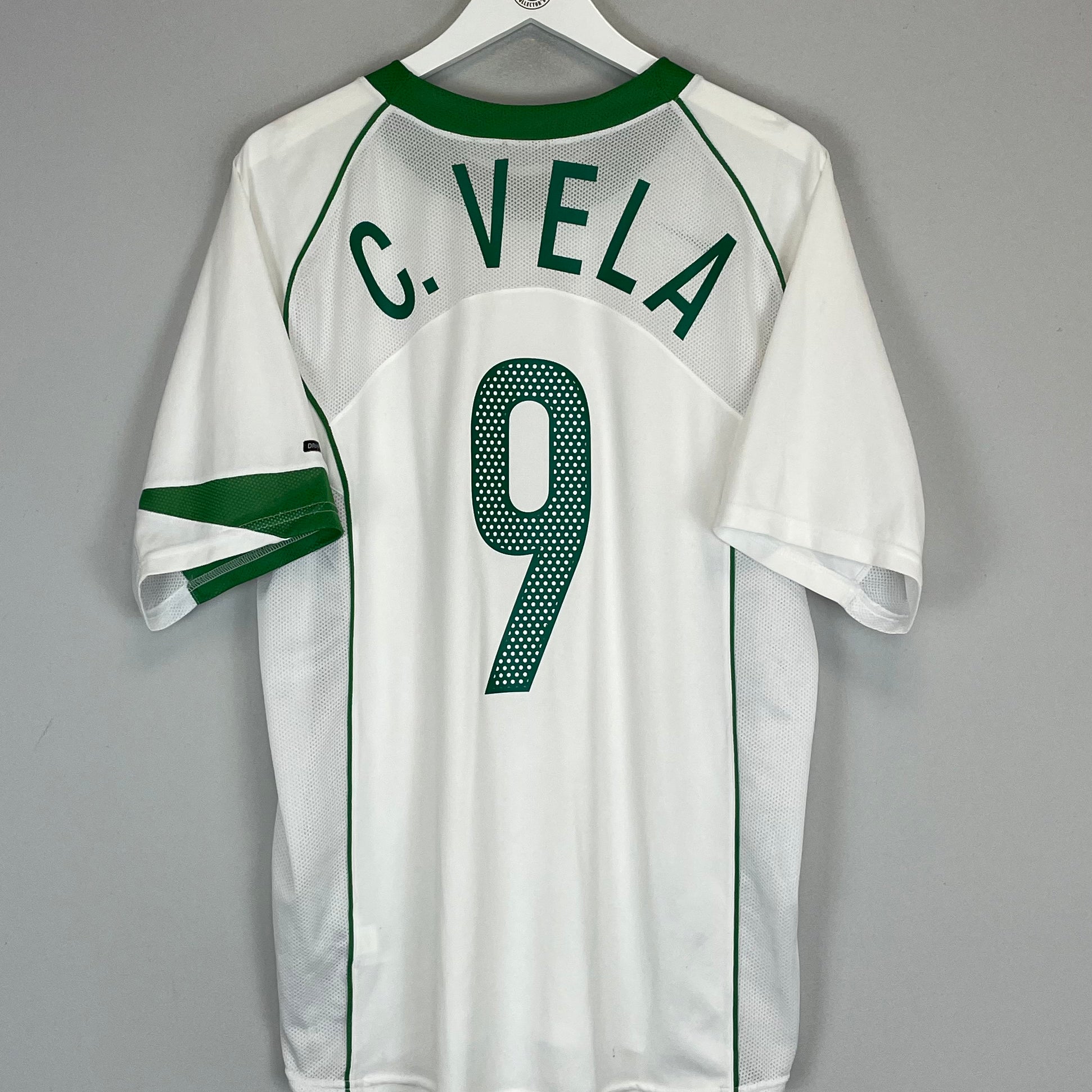Shop 2004/06 MEXICO C.VELA #9 AWAY SHIRT (M) NIKE, classic football shirts, vintage football shirts & retro soccer jerseys at Cult Kits