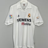Shop 2002/03 REAL MADRID ZIDANE #5 *CENTENARY* HOME SHIRT (M) ADIDAS, classic football shirts, vintage football shirts & retro soccer jerseys at Cult Kits