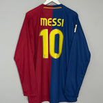 Shop 2008/10 BARCELONA MESSI #10 L/S HOME SHIRT (XL) NIKE, classic football shirts, vintage football shirts & retro soccer jerseys at Cult Kits