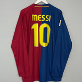 Shop 2008/10 BARCELONA MESSI #10 L/S HOME SHIRT (XL) NIKE, classic football shirts, vintage football shirts & retro soccer jerseys at Cult Kits