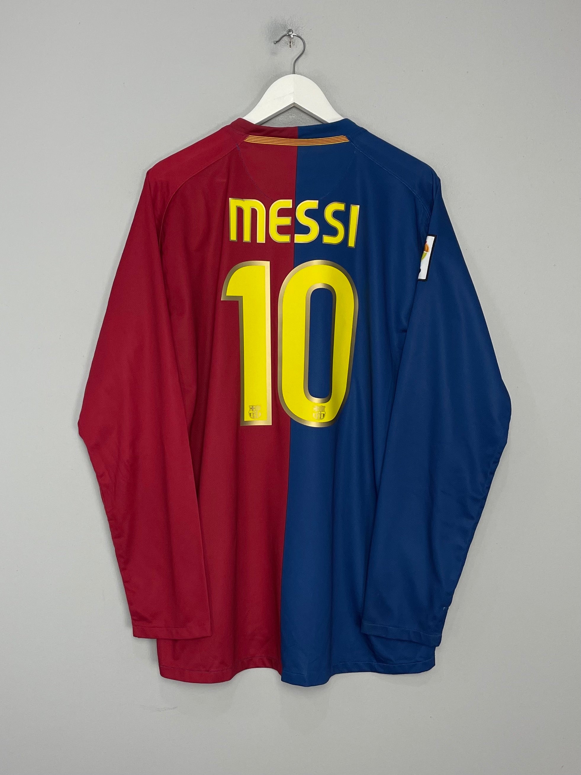 Shop 2008/10 BARCELONA MESSI #10 L/S HOME SHIRT (XL) NIKE, classic football shirts, vintage football shirts & retro soccer jerseys at Cult Kits