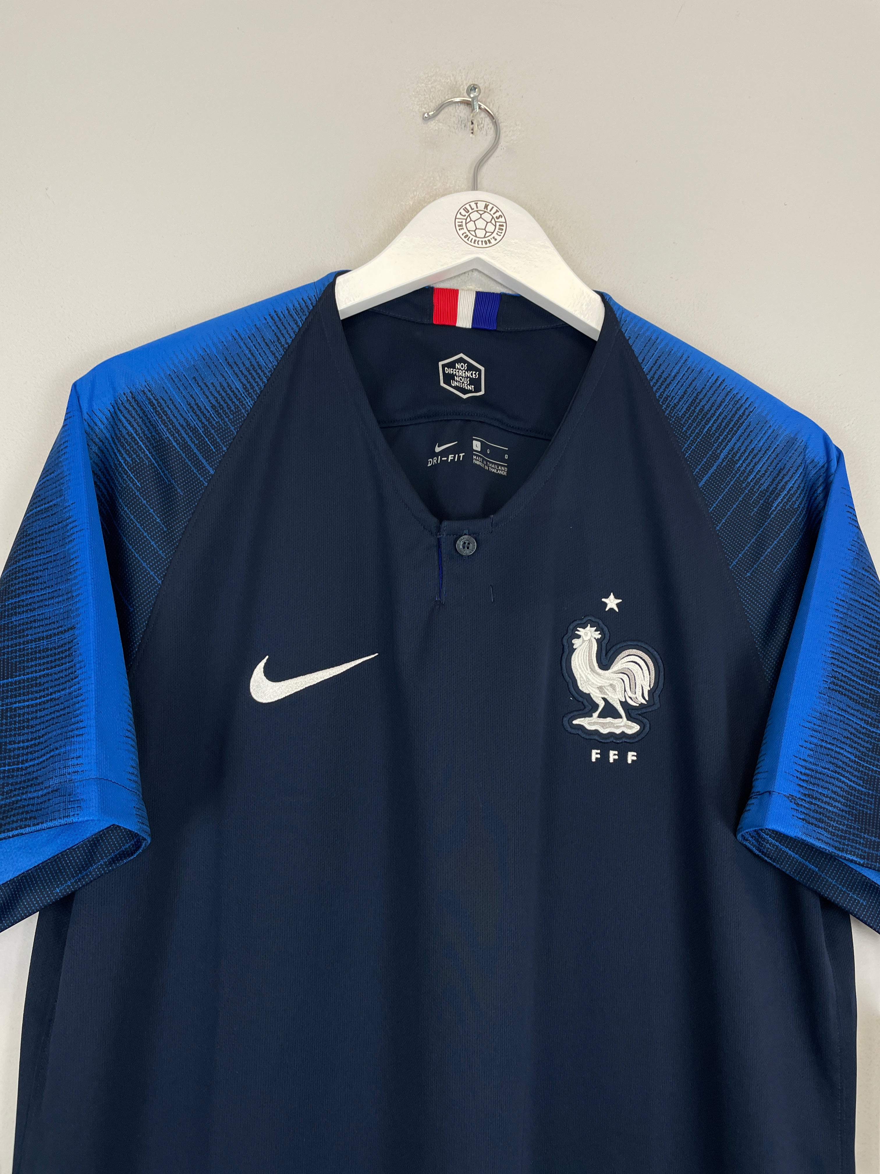 Shop 2018/19 FRANCE *BNWT* HOME SHIRT (L) NIKE, classic football shirts, vintage football shirts & retro soccer jerseys at Cult Kits