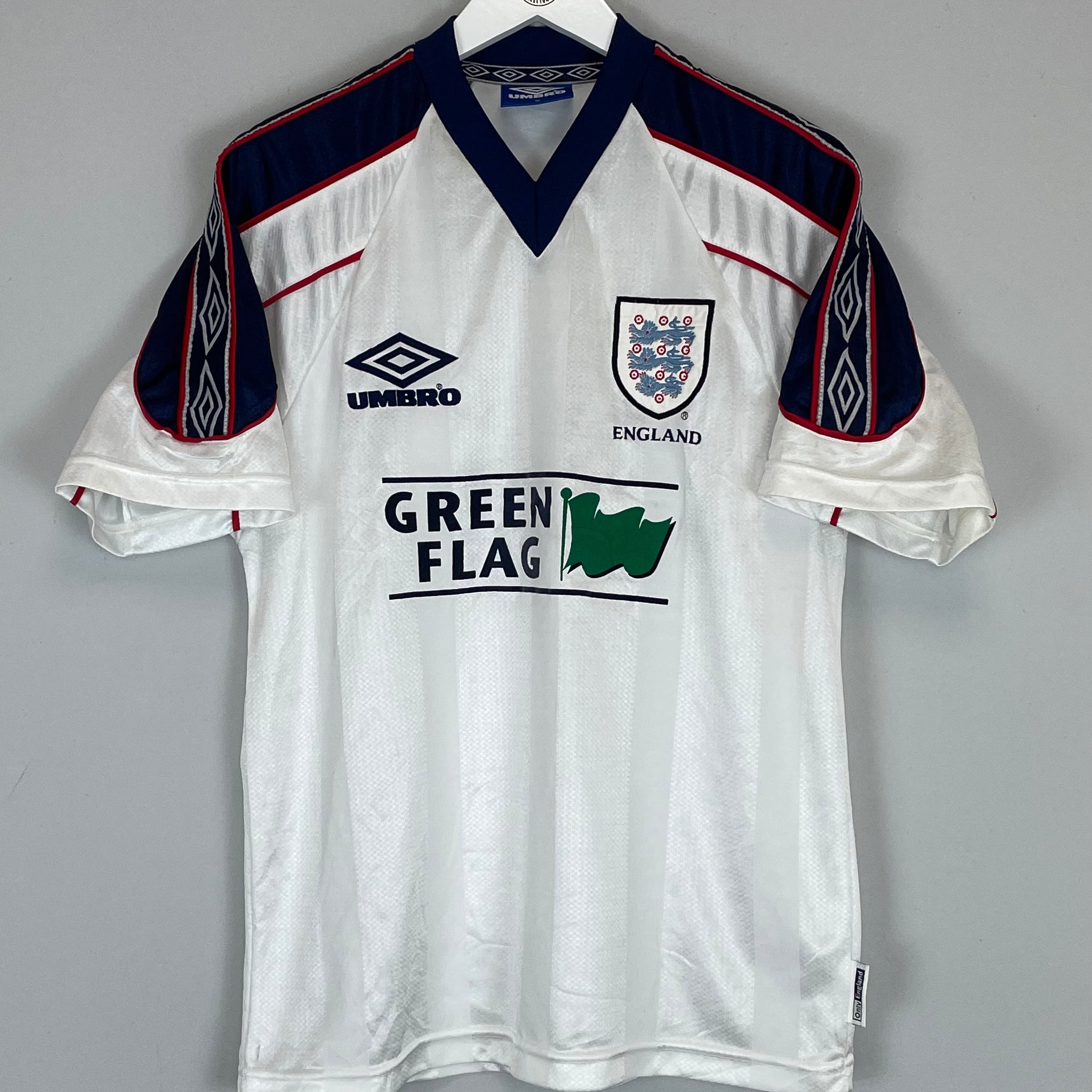 Shop 1998/99 ENGLAND TRAINING SHIRT (M) UMBRO, classic football shirts, vintage football shirts & retro soccer jerseys at Cult Kits