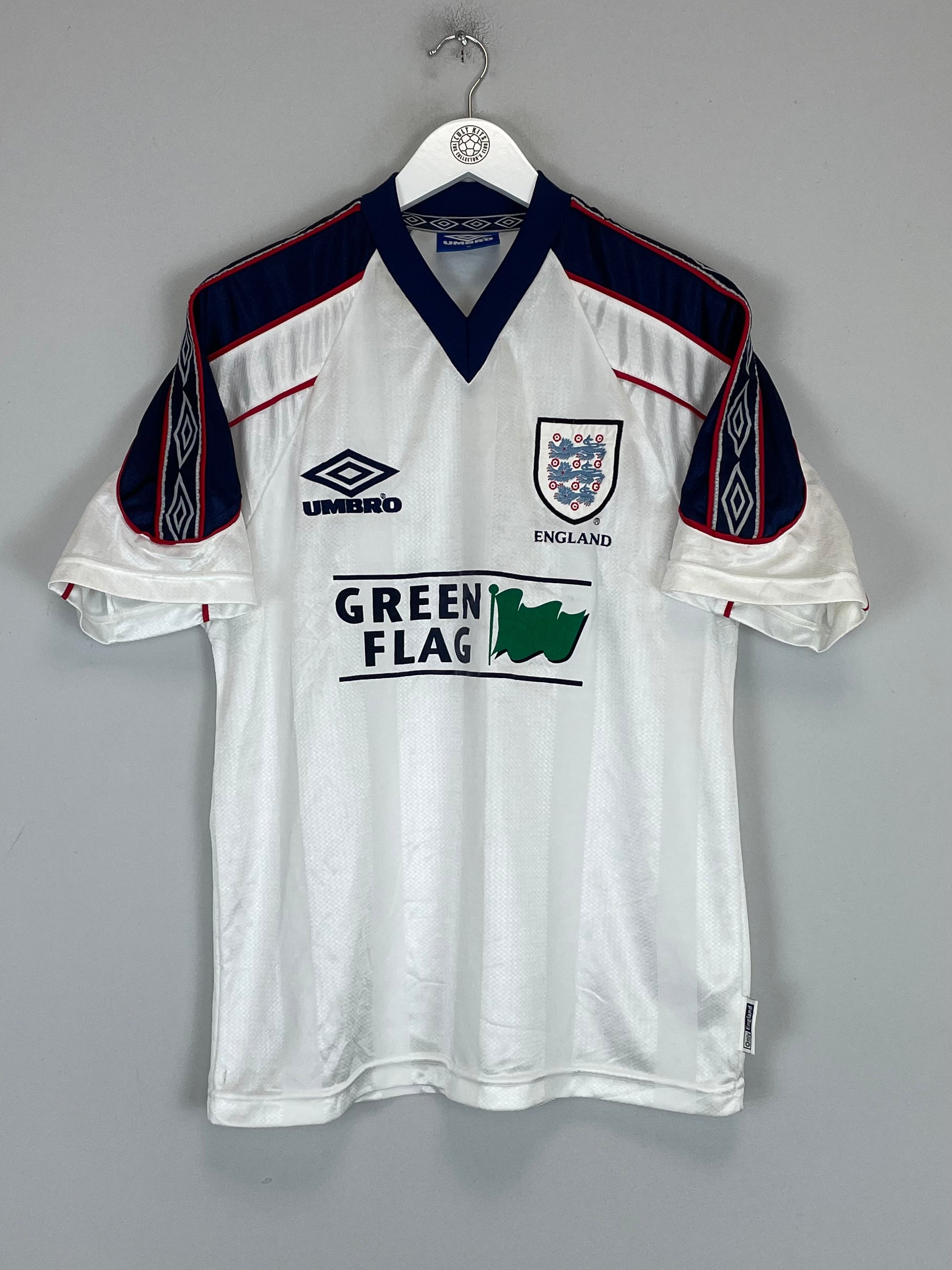 Shop 1998/99 ENGLAND TRAINING SHIRT (M) UMBRO, classic football shirts, vintage football shirts & retro soccer jerseys at Cult Kits