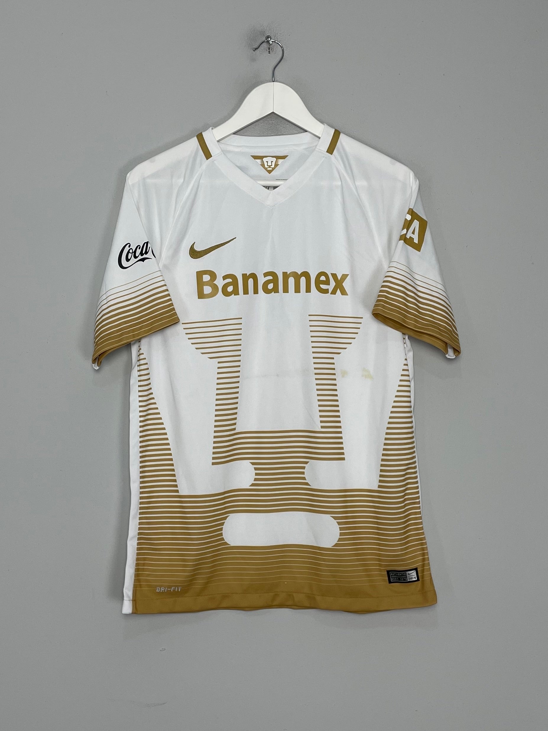 Shop 2015/16 UNAM PUMAS HACHITA #10 HOME SHIRT (M) NIKE, classic football shirts, vintage football shirts & retro soccer jerseys at Cult Kits