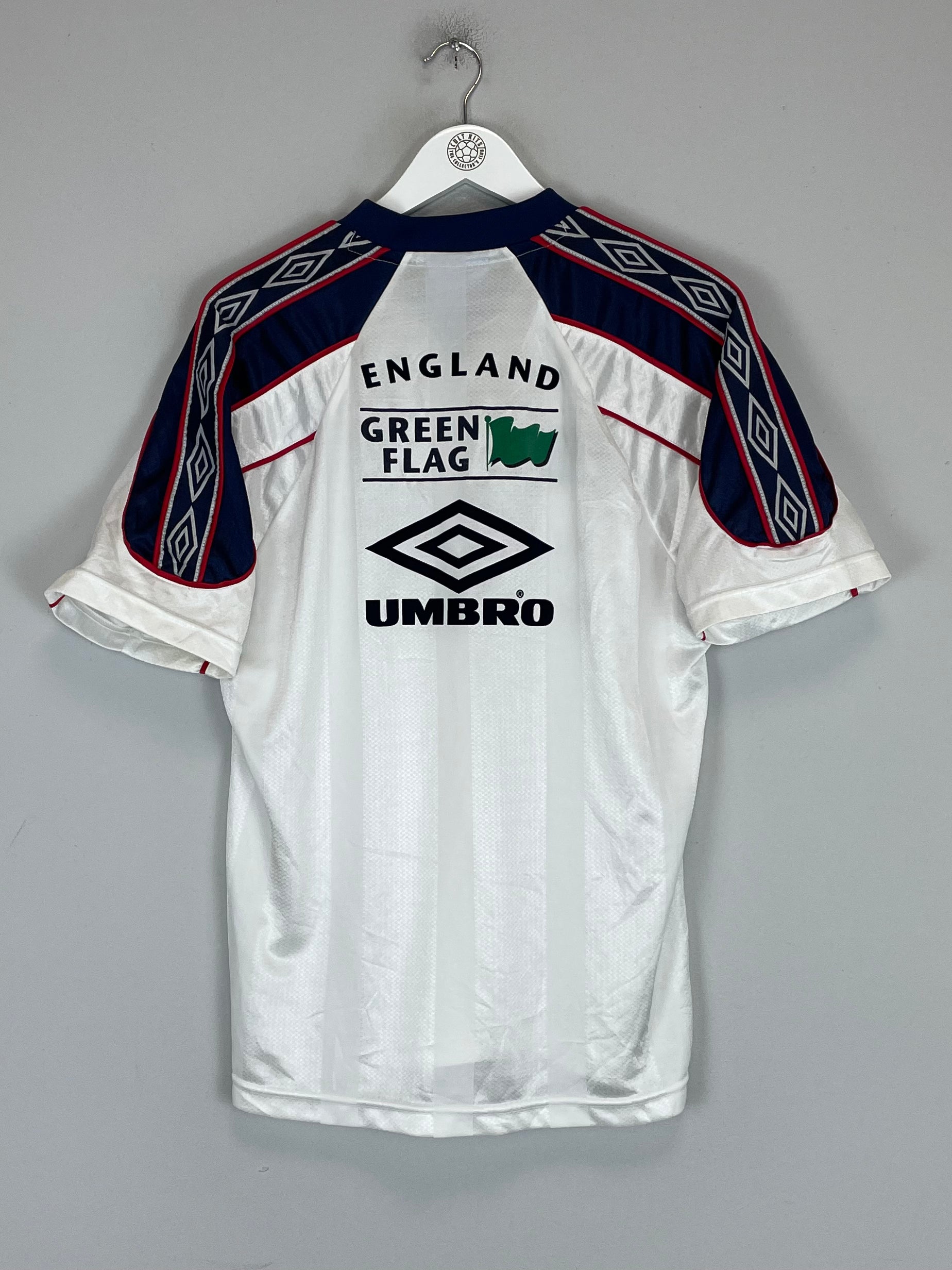 Shop 1998/99 ENGLAND TRAINING SHIRT (M) UMBRO, classic football shirts, vintage football shirts & retro soccer jerseys at Cult Kits