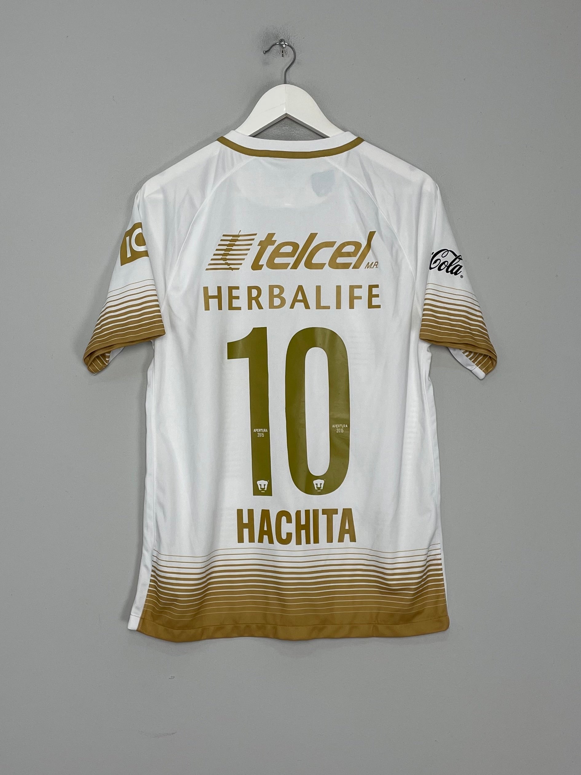 Shop 2015/16 UNAM PUMAS HACHITA #10 HOME SHIRT (M) NIKE, classic football shirts, vintage football shirts & retro soccer jerseys at Cult Kits