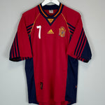 Shop 1998/99 SPAIN RAUL #7 HOME SHIRT (L) ADIDAS, classic football shirts, vintage football shirts & retro soccer jerseys at Cult Kits