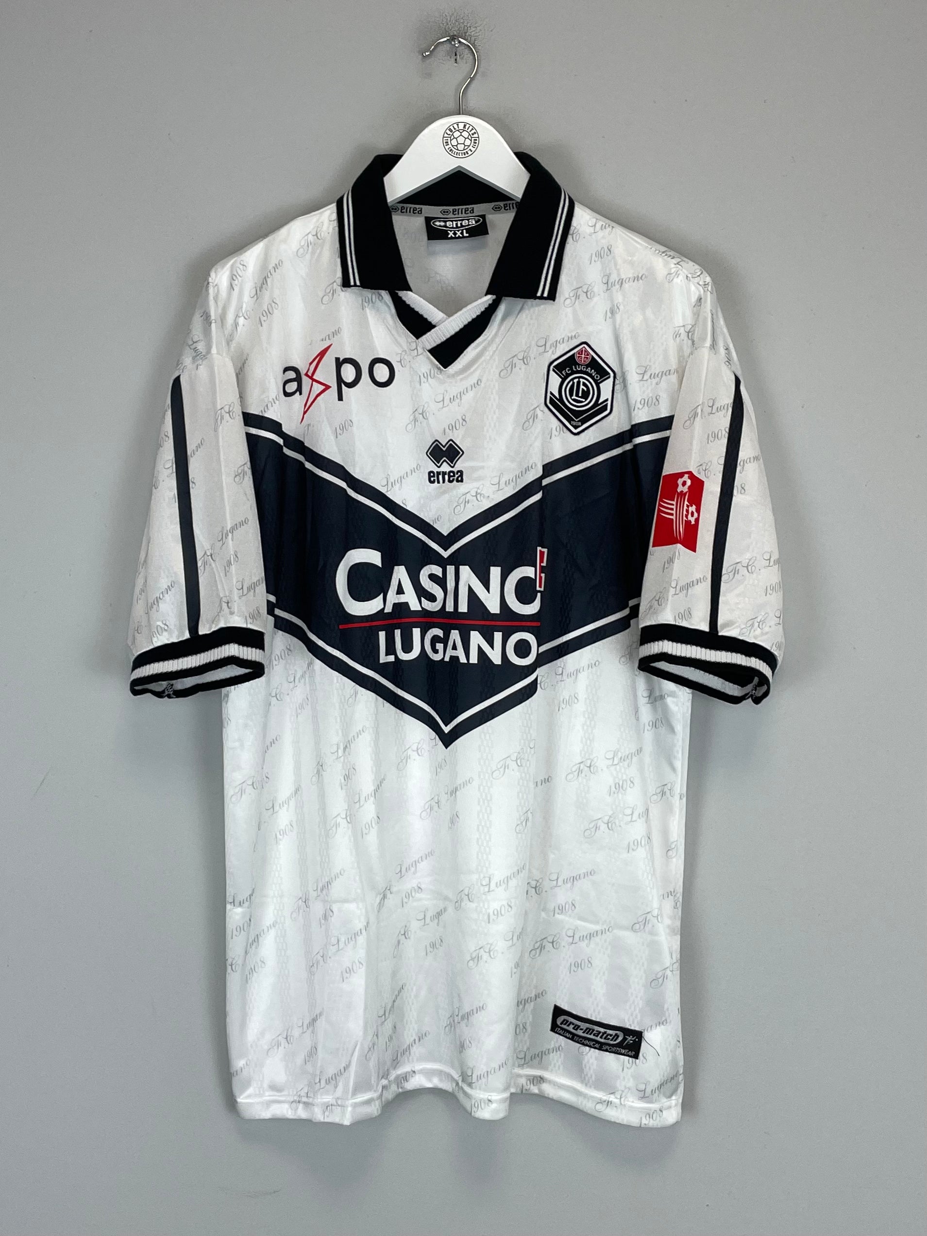 Shop 2002/03 FC LUGANO HOME SHIRT (XXL) ERREA, classic football shirts, vintage football shirts & retro soccer jerseys at Cult Kits