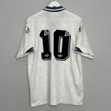 Shop 1991/93 TOTTENHAM #10 SHERINGHAM HOME SHIRT (XL) UMBRO, classic football shirts, vintage football shirts & retro soccer jerseys at Cult Kits
