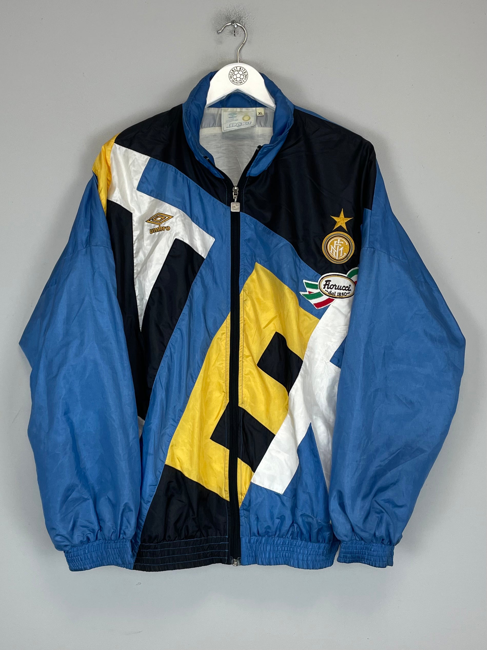Shop 1991/93 INTER MILAN TRACK JACKET (XL) UMBRO, classic football shirts, vintage football shirts & retro soccer jerseys at Cult Kits