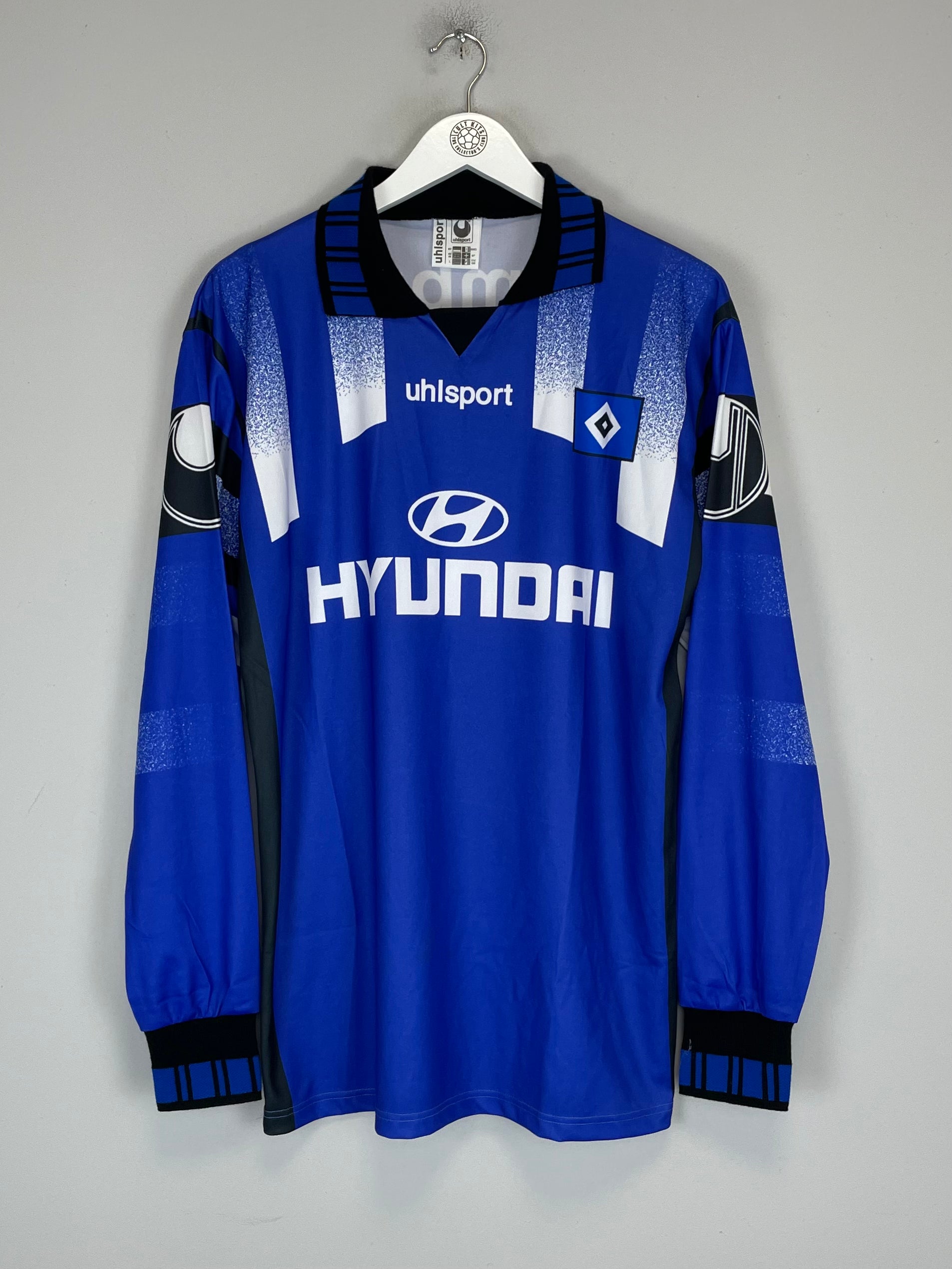 Shop 1995/96 HAMBURG L/S AWAY SHIRT (L) UHLSPORT, classic football shirts, vintage football shirts & retro soccer jerseys at Cult Kits
