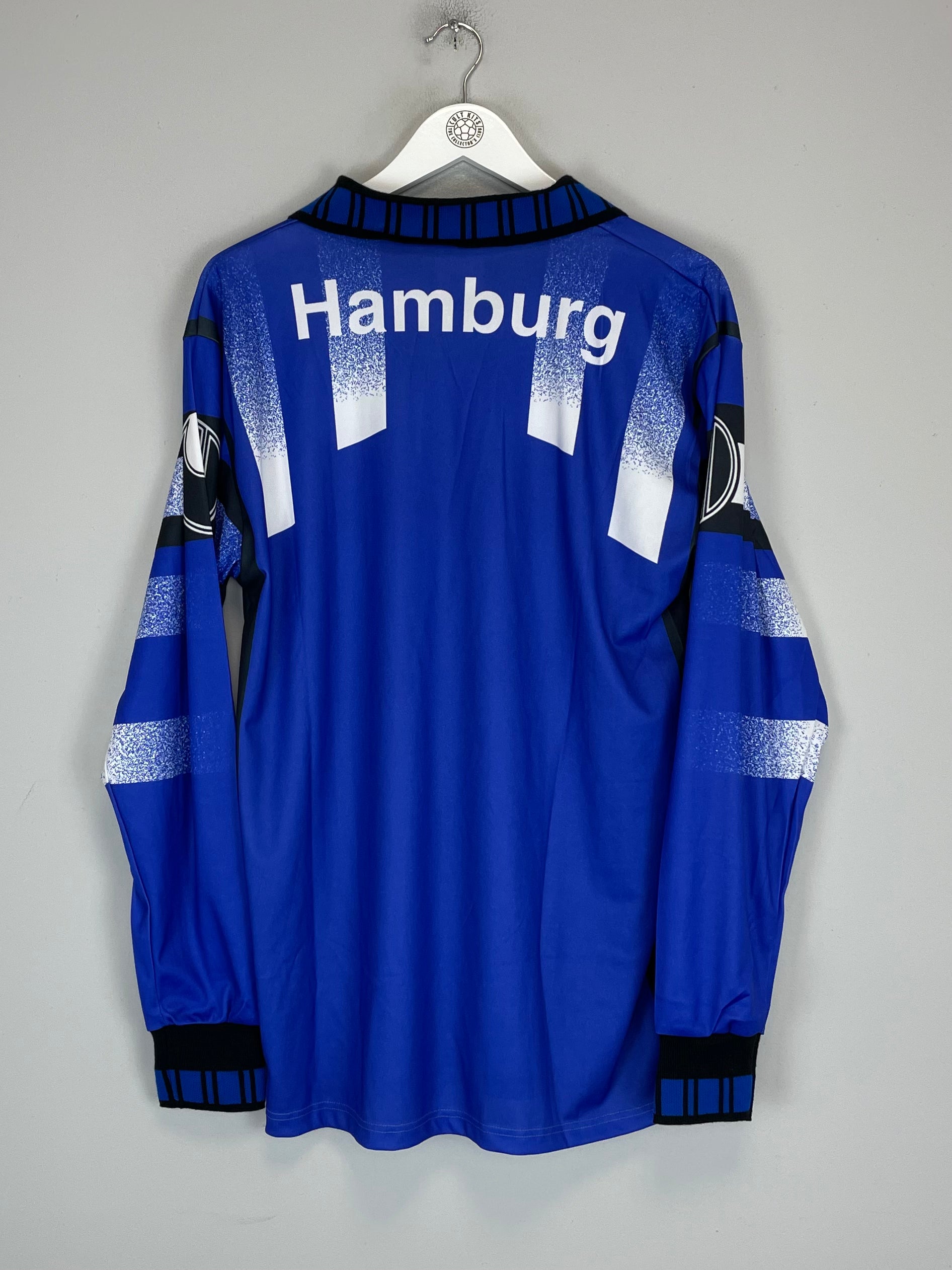 Shop 1995/96 HAMBURG L/S AWAY SHIRT (L) UHLSPORT, classic football shirts, vintage football shirts & retro soccer jerseys at Cult Kits