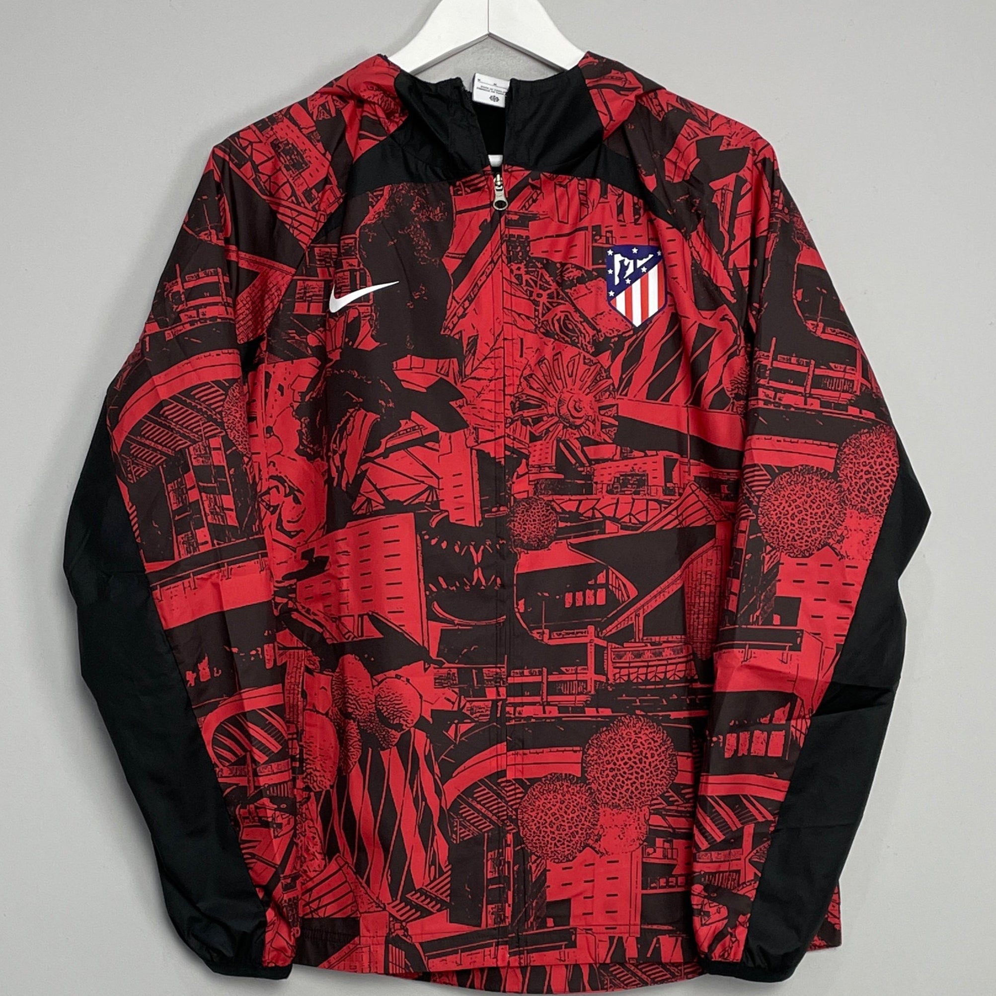 Shop 2022/23 ATLETICO MADRID RAIN JACKET (M) NIKE, classic football shirts, vintage football shirts & retro soccer jerseys at Cult Kits