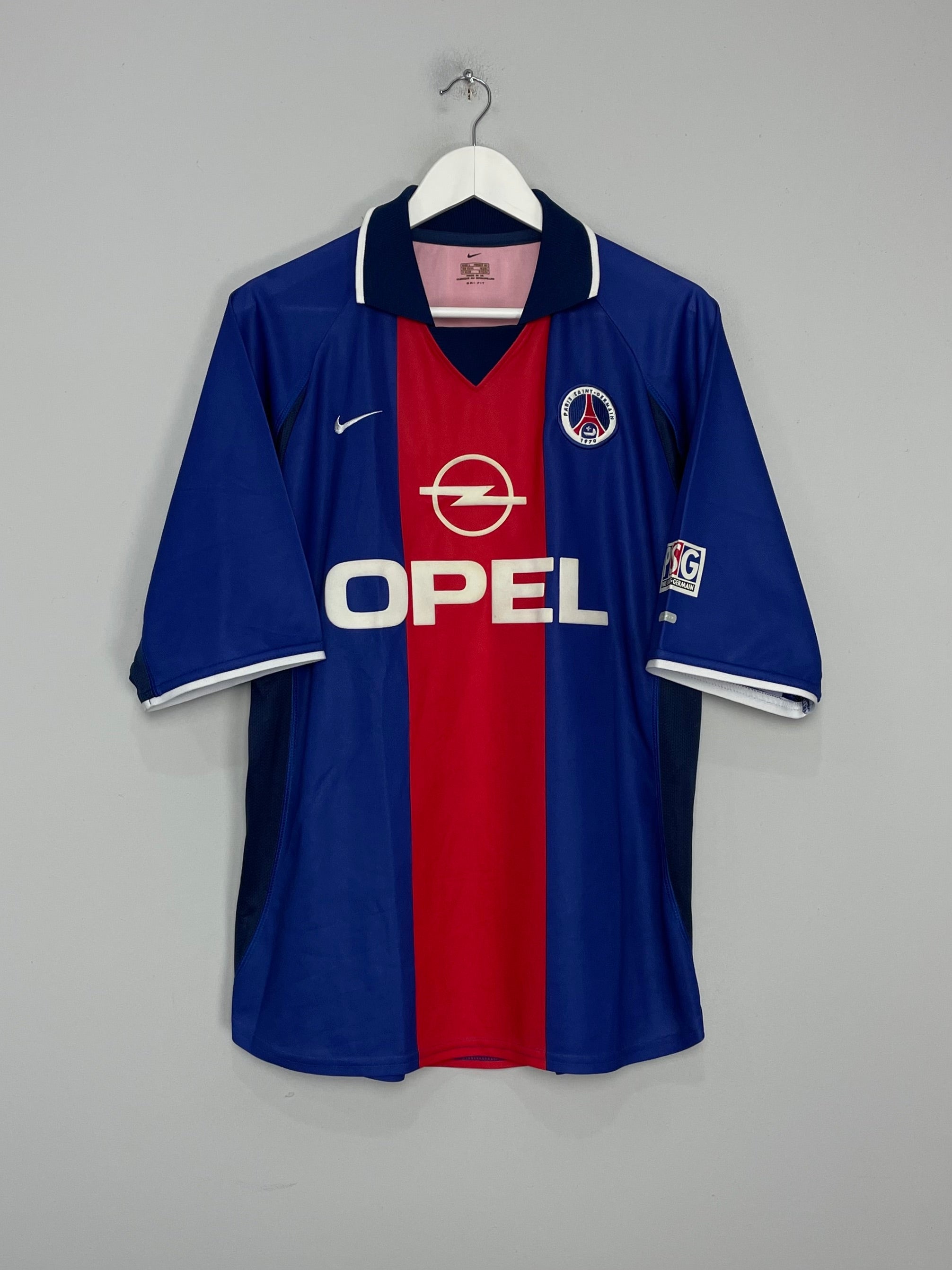 Shop 2000/01 PSG HOME SHIRT (L) NIKE, classic football shirts, vintage football shirts & retro soccer jerseys at Cult Kits
