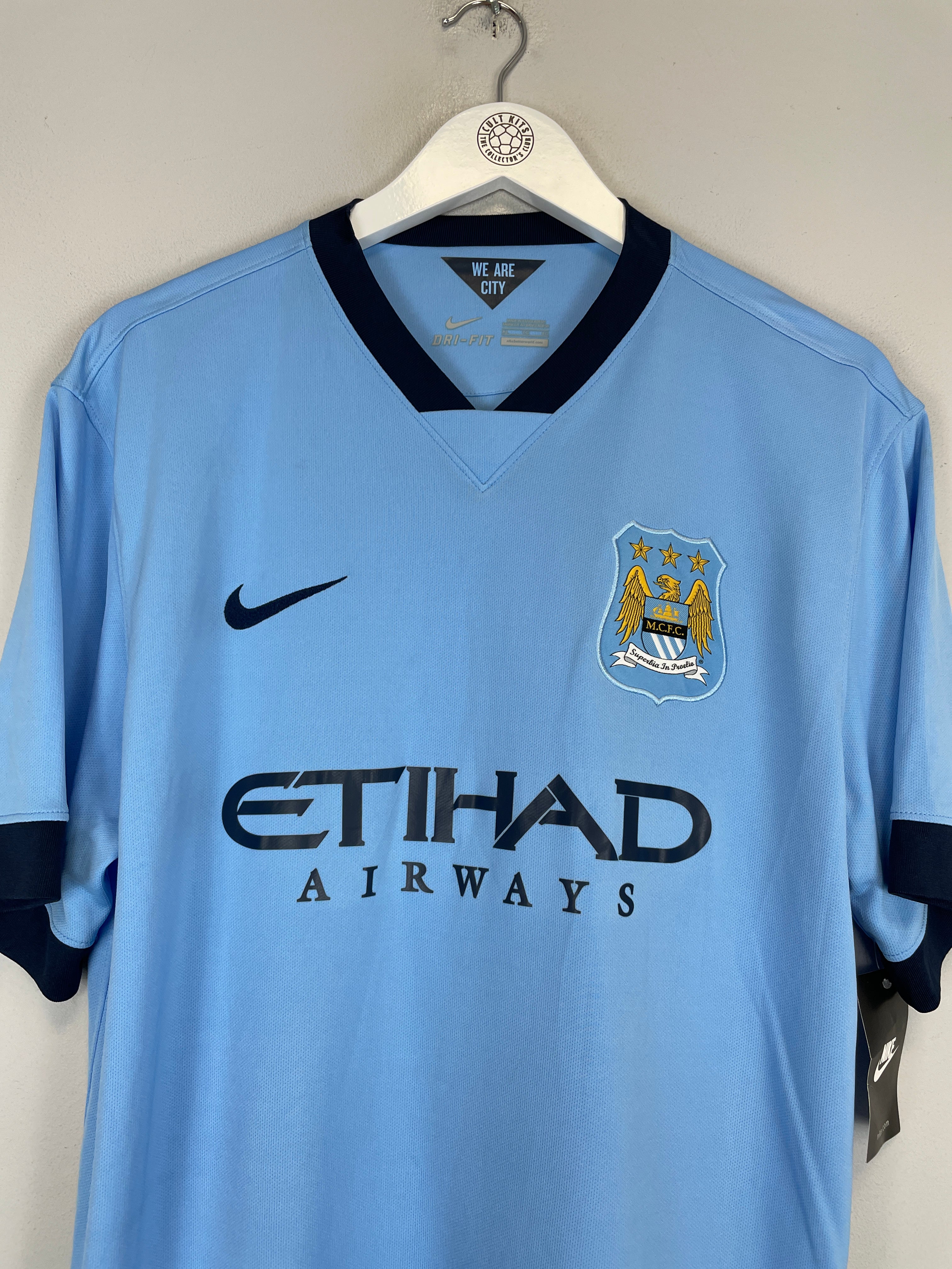 Shop 2015/16 MANCHESTER CITY KUN AGUERO #16 *BNWT* HOME SHIRT (XL) NIKE, classic football shirts, vintage football shirts & retro soccer jerseys at Cult Kits