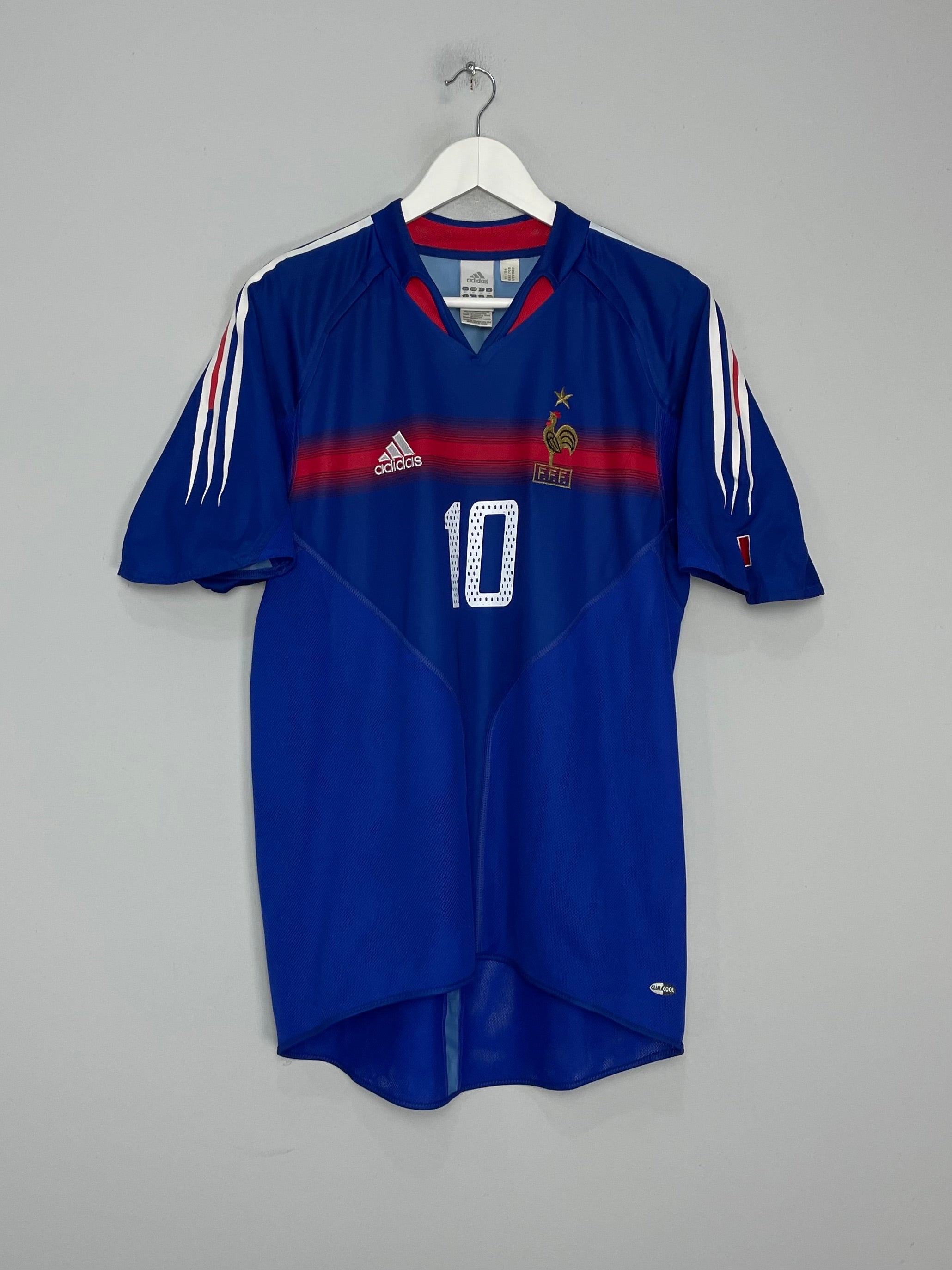 Shop 2004/06 FRANCE ZIDANE #10 HOME SHIRT (M) ADIDAS, classic football shirts, vintage football shirts & retro soccer jerseys at Cult Kits