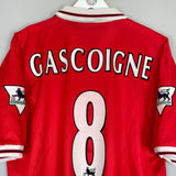 1998/99 MIDDLESBROUGH GASCOIGNE #8 HOME SHIRT (XL) ERREA