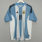 Shop 2002/04 ARGENTINA VERON #11 HOME SHIRT (M) ADIDAS, classic football shirts, vintage football shirts & retro soccer jerseys at Cult Kits