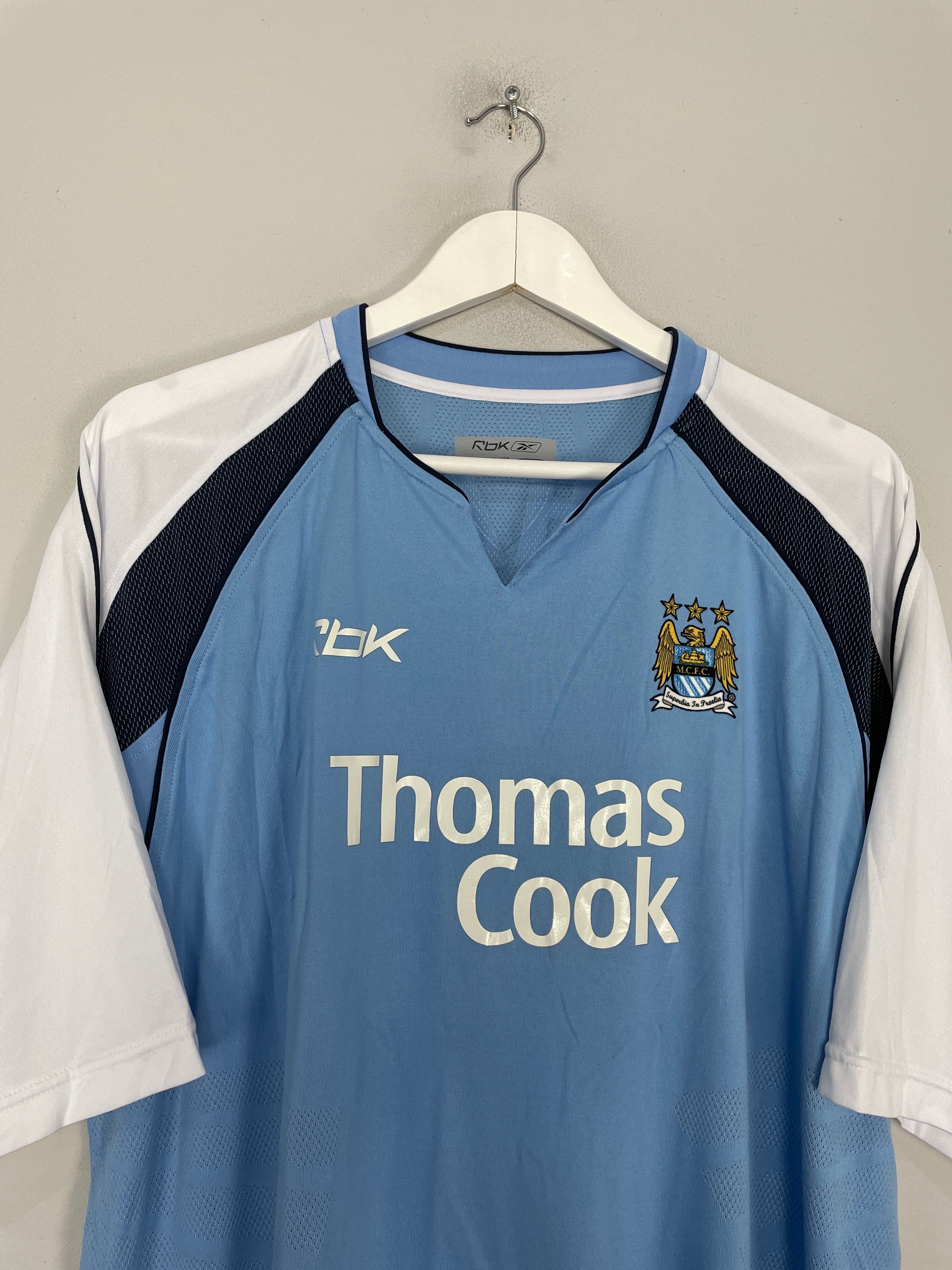 Shop 2006/07 MANCHESTER CITY RICHARDS #2 HOME SHIRT (XXL) REEBOK, classic football shirts, vintage football shirts & retro soccer jerseys at Cult Kits