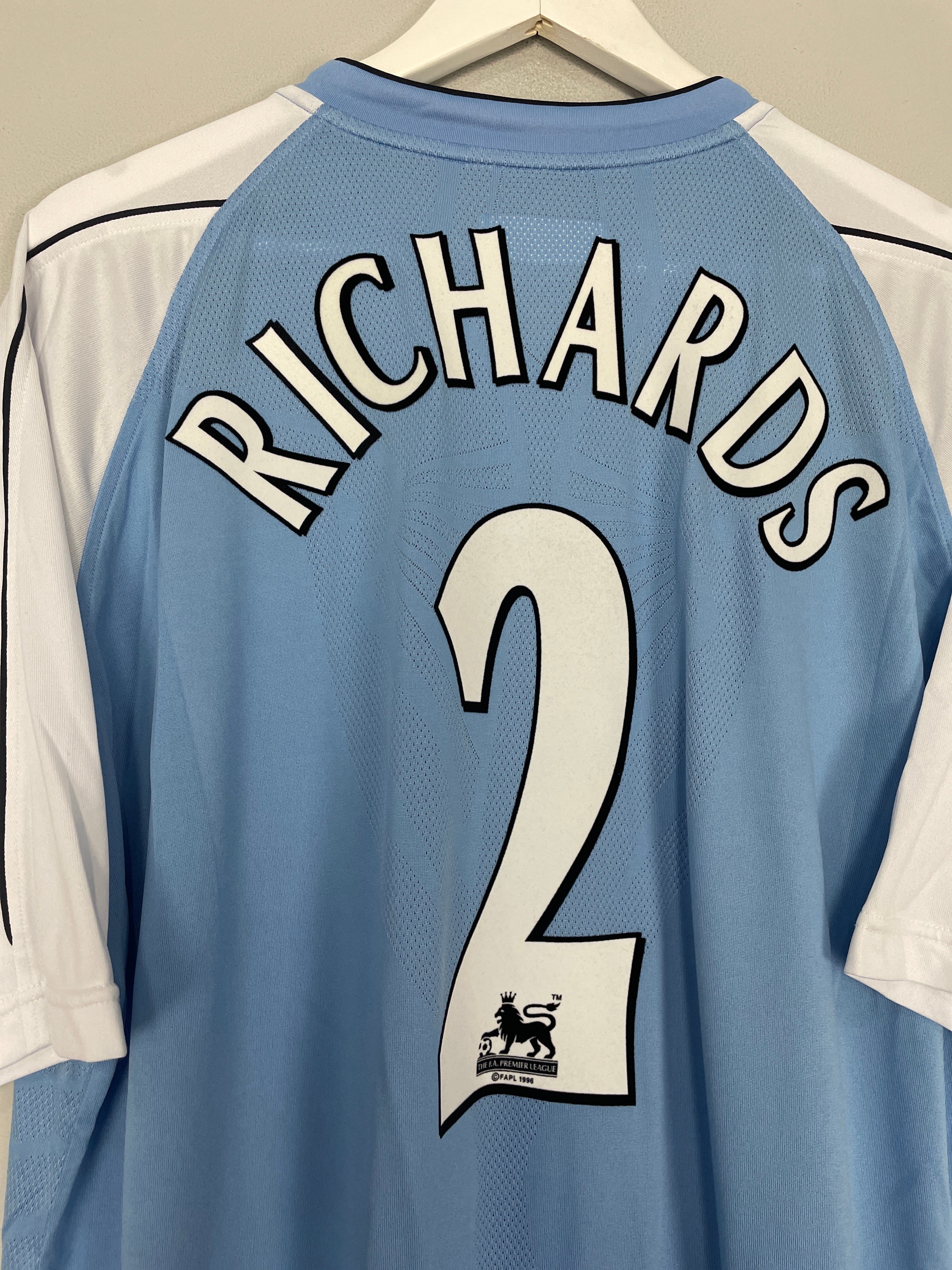Shop 2006/07 MANCHESTER CITY RICHARDS #2 HOME SHIRT (XXL) REEBOK, classic football shirts, vintage football shirts & retro soccer jerseys at Cult Kits