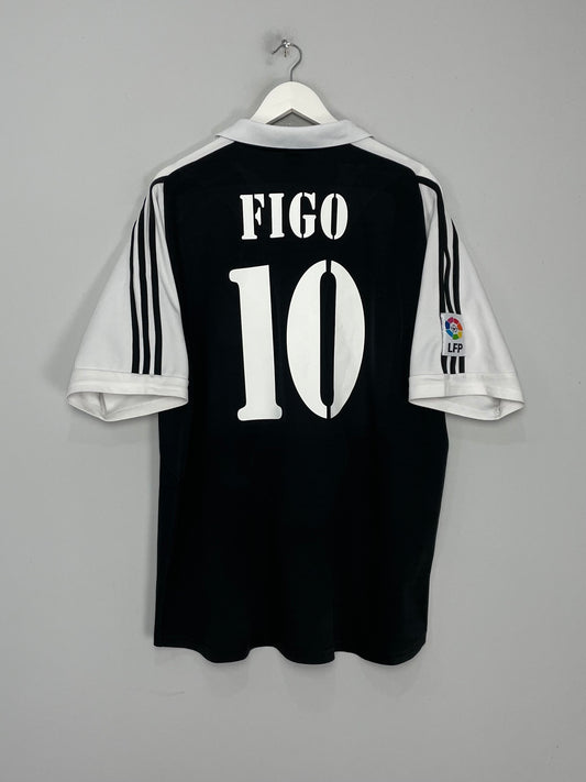 2001/02 REAL MADRID FIGO #10 AWAY SHIRT (XL) ADIDAS