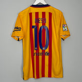 Shop 2015/16 BARCELONA MESSI #10 AWAY SHIRT (M) NIKE, classic football shirts, vintage football shirts & retro soccer jerseys at Cult Kits