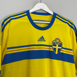 Shop 2014/15 SWEDEN HOME SHIRT (XL) ADIDAS, classic football shirts, vintage football shirts & retro soccer jerseys at Cult Kits