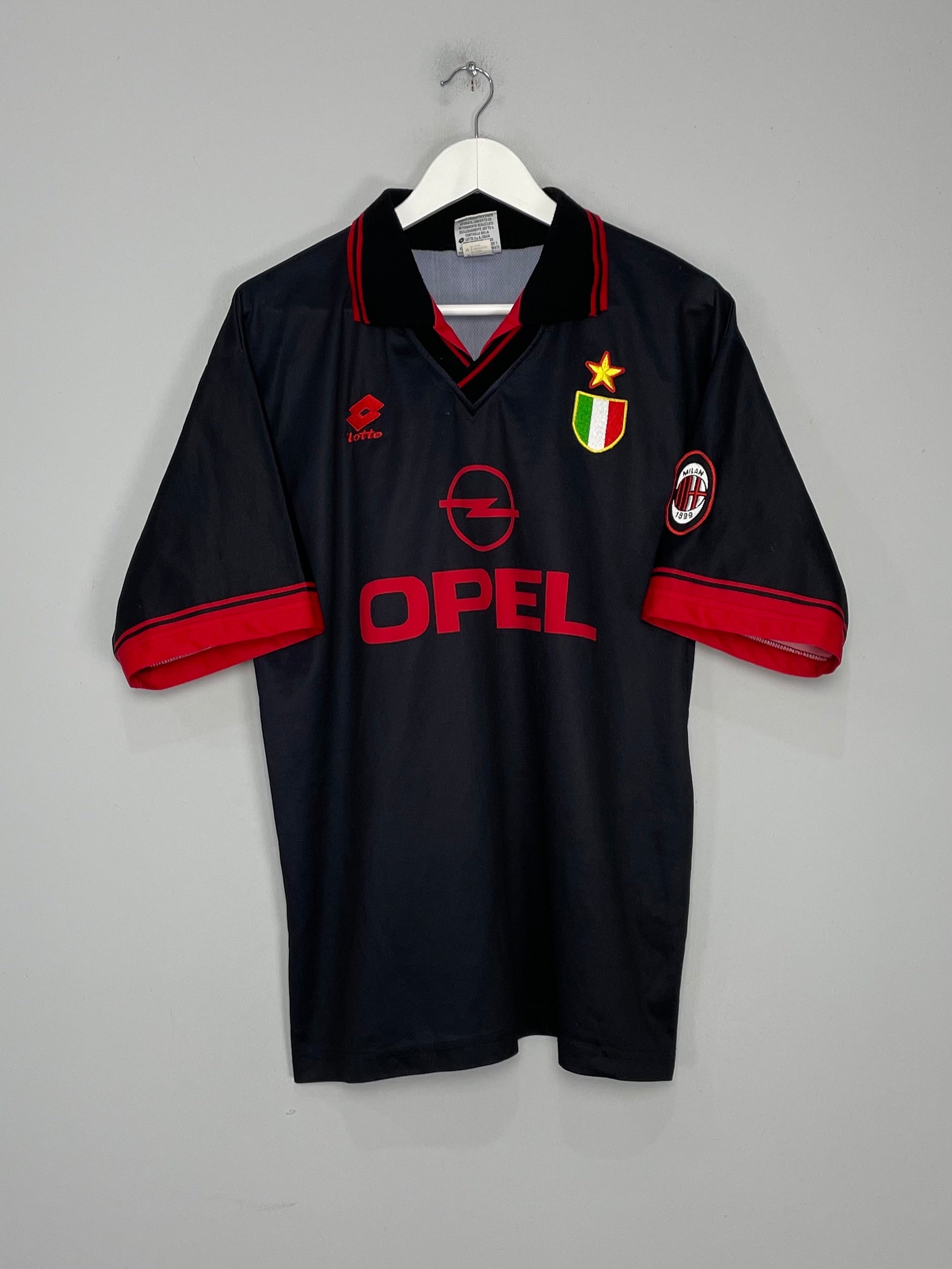 Shop 1996/97 AC MILAN MALDINI #3 THIRD SHIRT (L) LOTTO, classic football shirts, vintage football shirts & retro soccer jerseys at Cult Kits