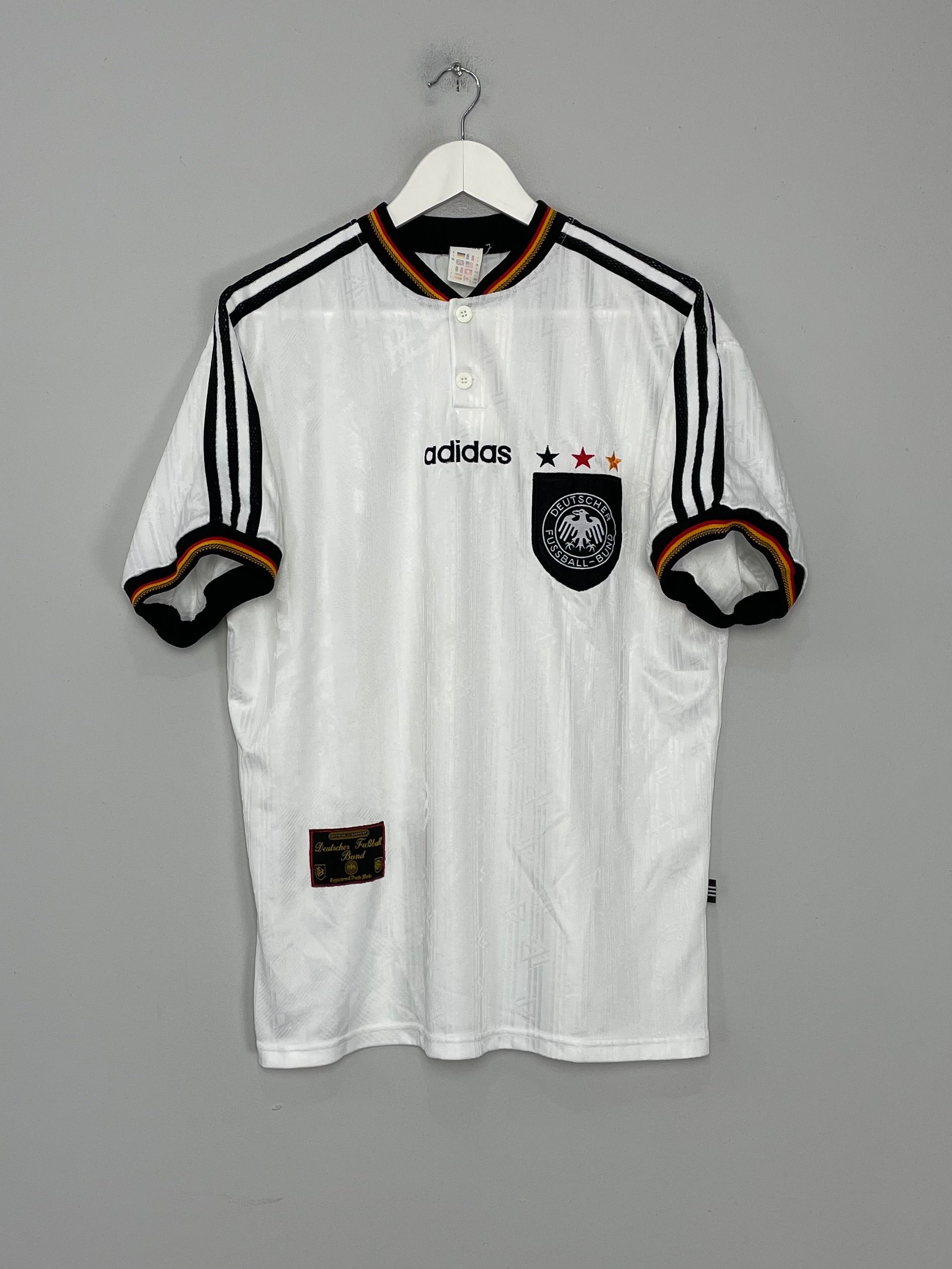 Shop 1996/98 GERMANY HOME SHIRT (L) ADIDAS, classic football shirts, vintage football shirts & retro soccer jerseys at Cult Kits