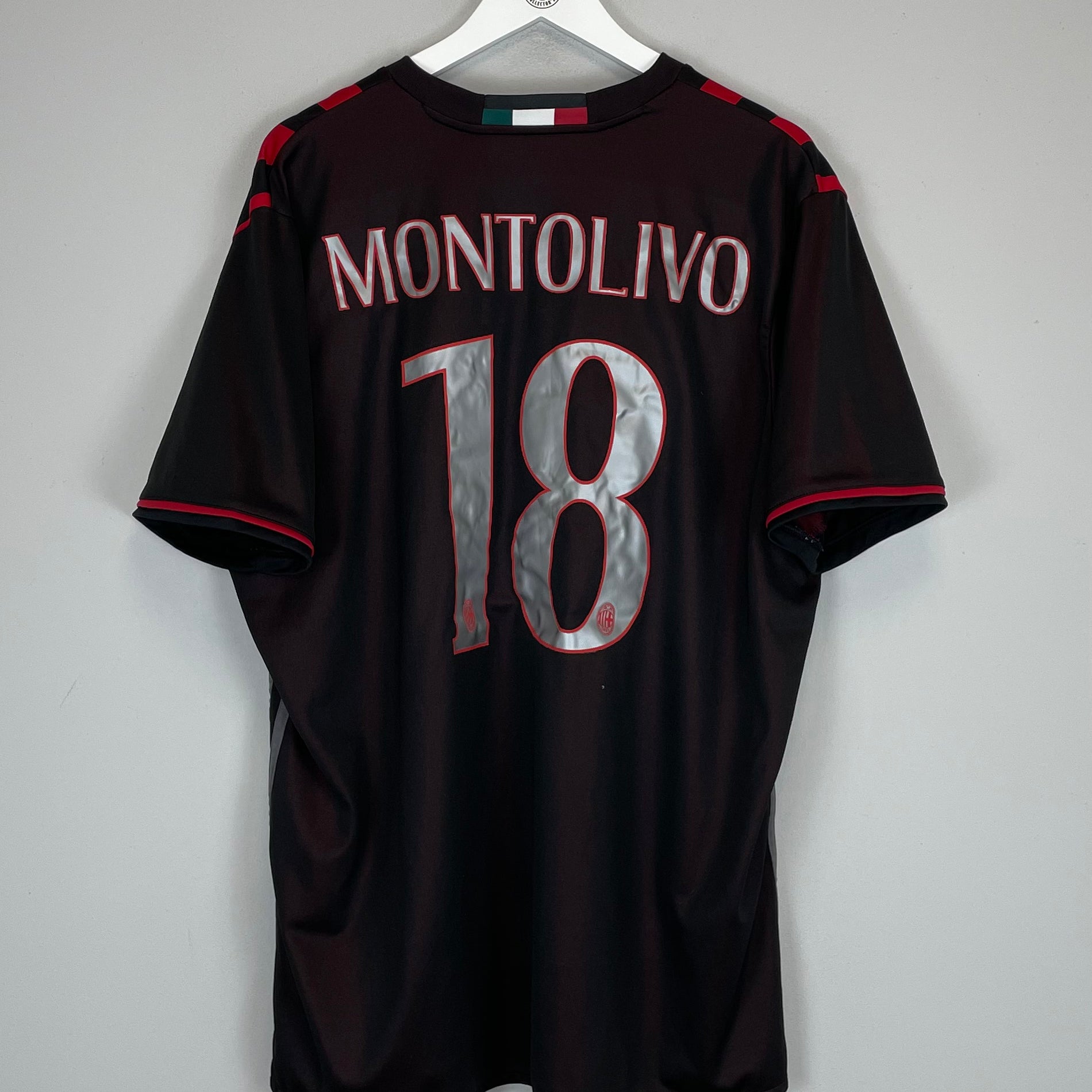 Shop 2016/17 AC MILAN MONTOLIVO #18 HOME SHIRT (XXL) ADIDAS, classic football shirts, vintage football shirts & retro soccer jerseys at Cult Kits