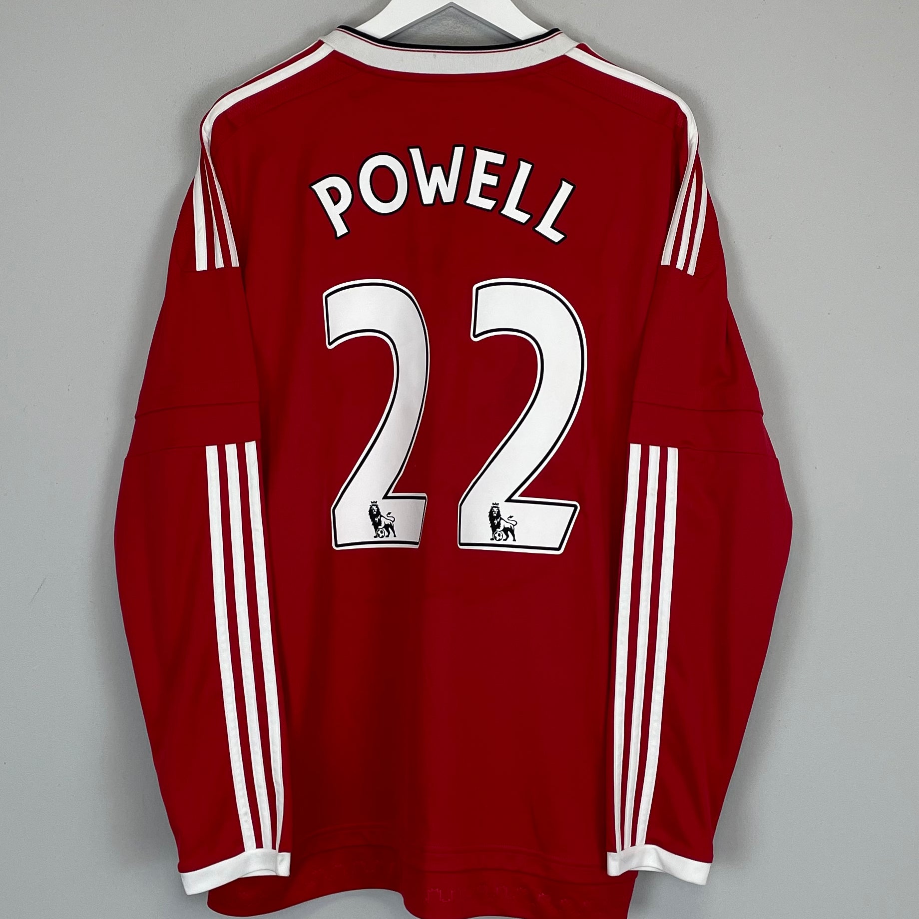 Shop 2015/16 MANCHESTER UNITED POWELL #22 L/S HOME SHIRT (XL) ADIDAS, classic football shirts, vintage football shirts & retro soccer jerseys at Cult Kits