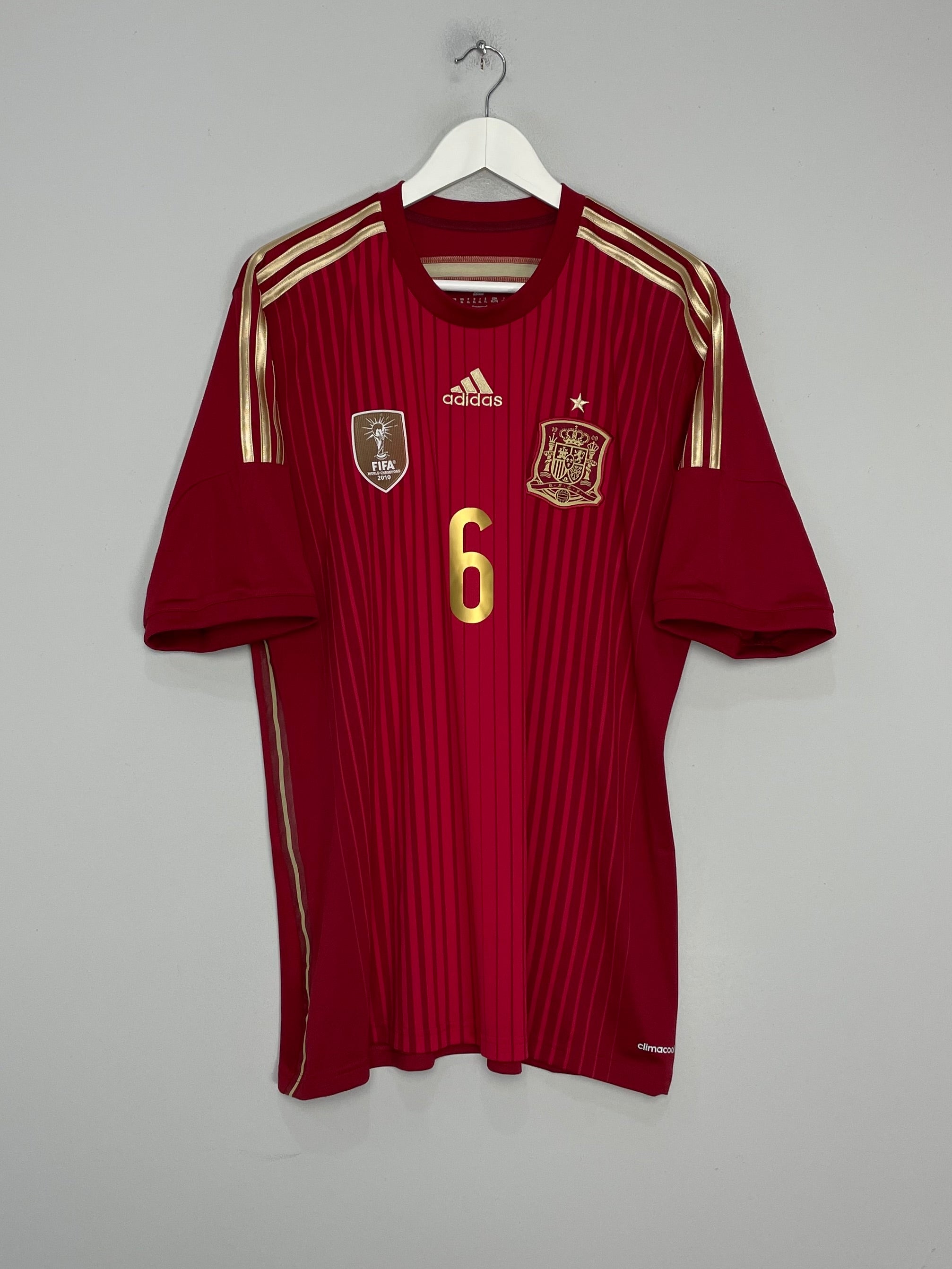 Shop 2013/15 SPAIN A.INIESTA #6 HOME SHIRT (XL) ADIDAS, classic football shirts, vintage football shirts & retro soccer jerseys at Cult Kits