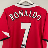 2004/06 MANCHESTER UNITED RONALDO #7 HOME SHIRT (XL) NIKE