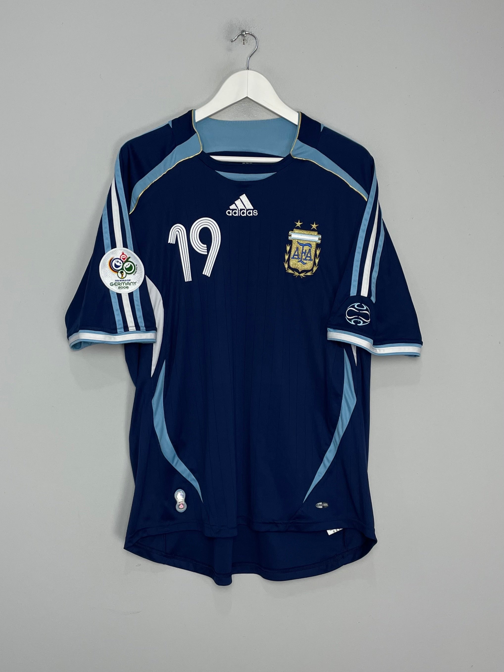 Shop 2006/07 ARGENTINA MESSI #19 AWAY SHIRT (XL) ADIDAS, classic football shirts, vintage football shirts & retro soccer jerseys at Cult Kits