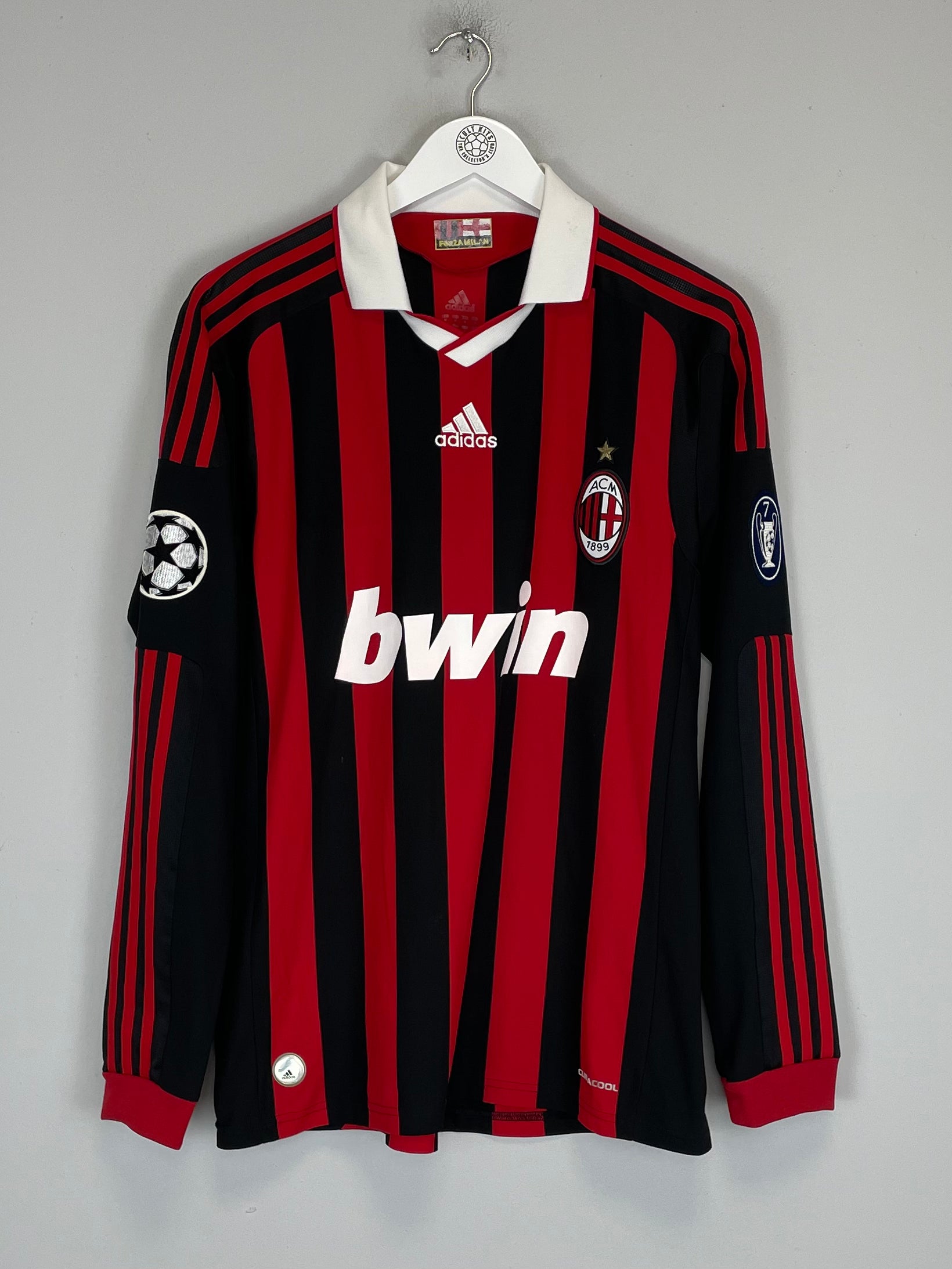 Shop 2009/10 AC MILAN RONALDINHO #10 L/S C/L HOME SHIRT (M) ADIDAS, classic football shirts, vintage football shirts & retro soccer jerseys at Cult Kits