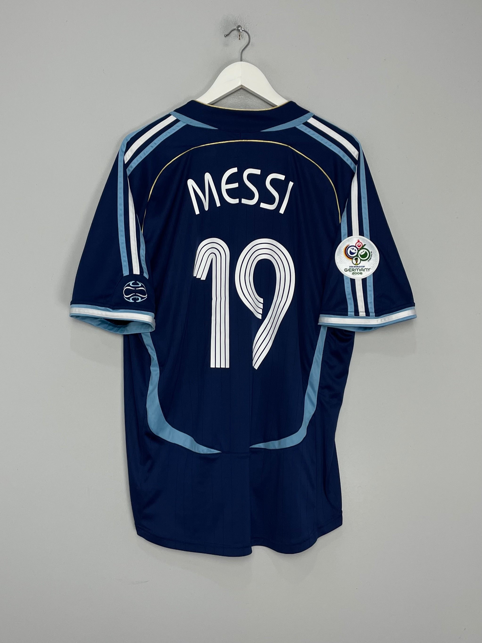 Shop 2006/07 ARGENTINA MESSI #19 AWAY SHIRT (XL) ADIDAS, classic football shirts, vintage football shirts & retro soccer jerseys at Cult Kits