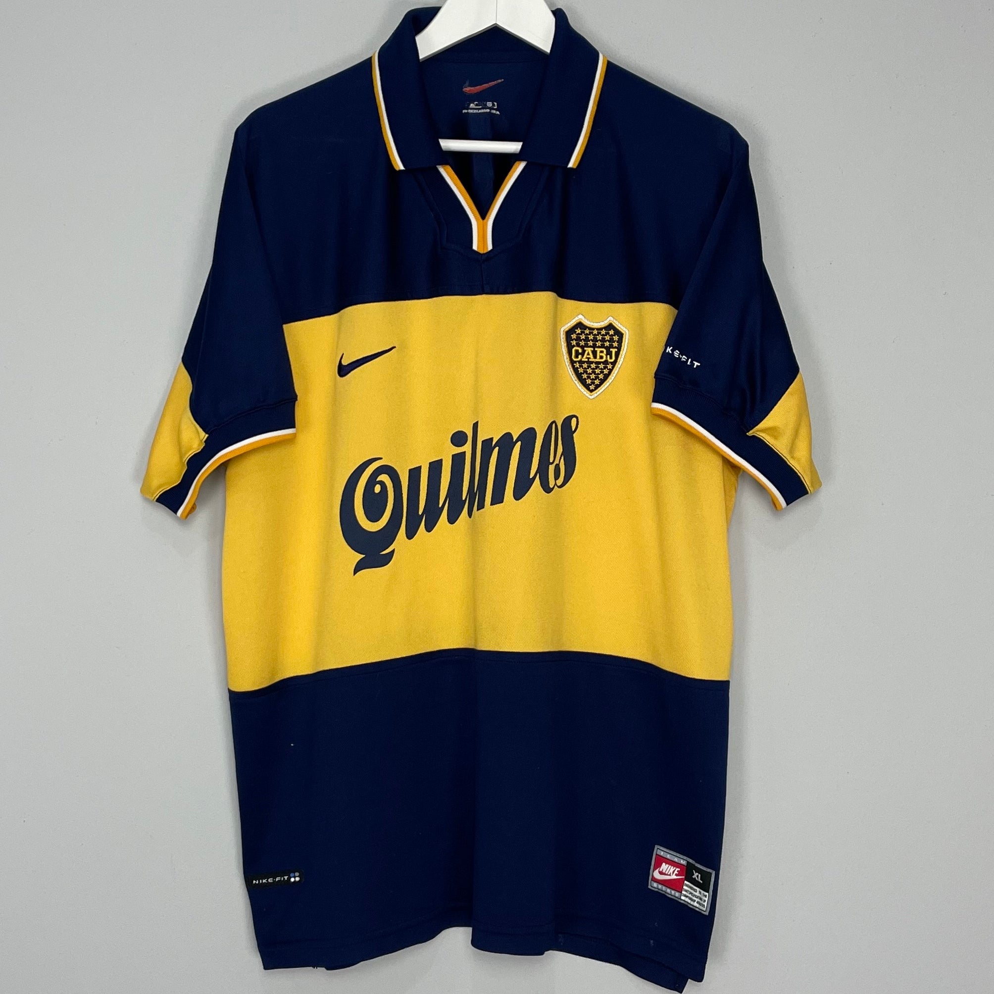Shop 1998/00 BOCA JUNIORS HOME SHIRT (XL) NIKE, classic football shirts, vintage football shirts & retro soccer jerseys at Cult Kits