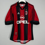 Shop 1998/00 AC MILAN MALDINI #3 HOME SHIRT (M) ADIDAS, classic football shirts, vintage football shirts & retro soccer jerseys at Cult Kits