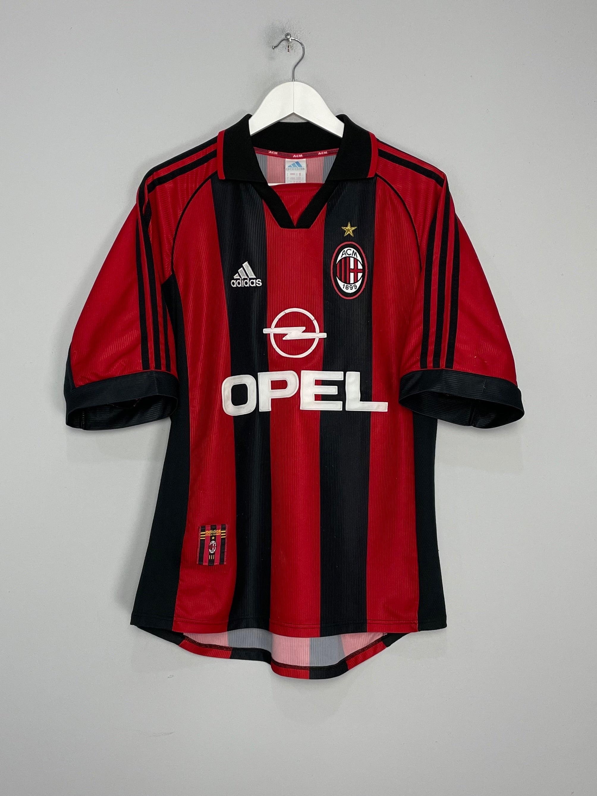 Shop 1998/00 AC MILAN MALDINI #3 HOME SHIRT (M) ADIDAS, classic football shirts, vintage football shirts & retro soccer jerseys at Cult Kits