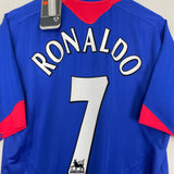 Shop 2005/06 MANCHESTER UNITED RONALDO #7 *BNWT* AWAY SHIRT (L) NIKE, classic football shirts, vintage football shirts & retro soccer jerseys at Cult Kits