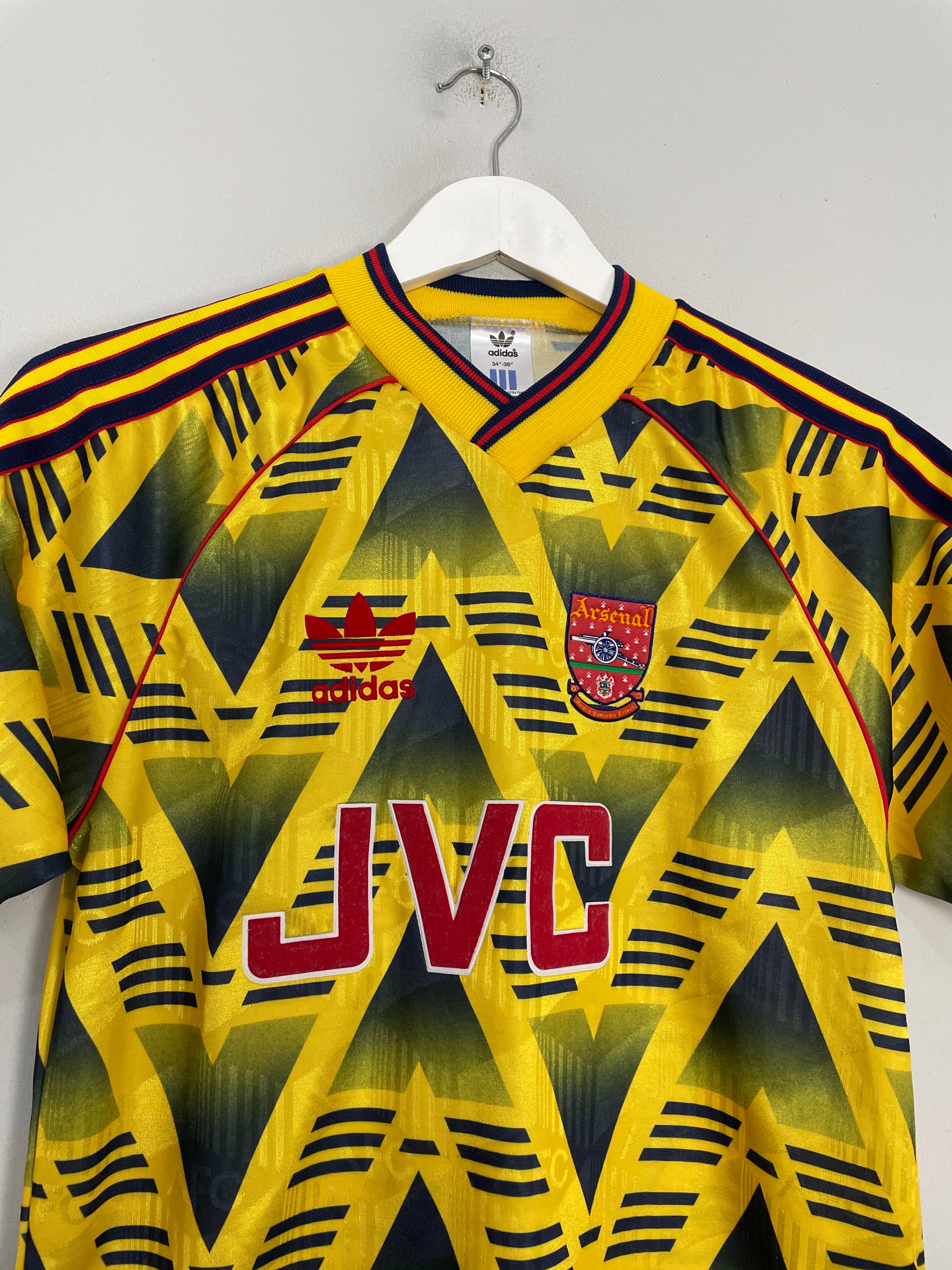 Shop 1991/93 ARSENAL AWAY SHIRT (S) ADIDAS, classic football shirts, vintage football shirts & retro soccer jerseys at Cult Kits